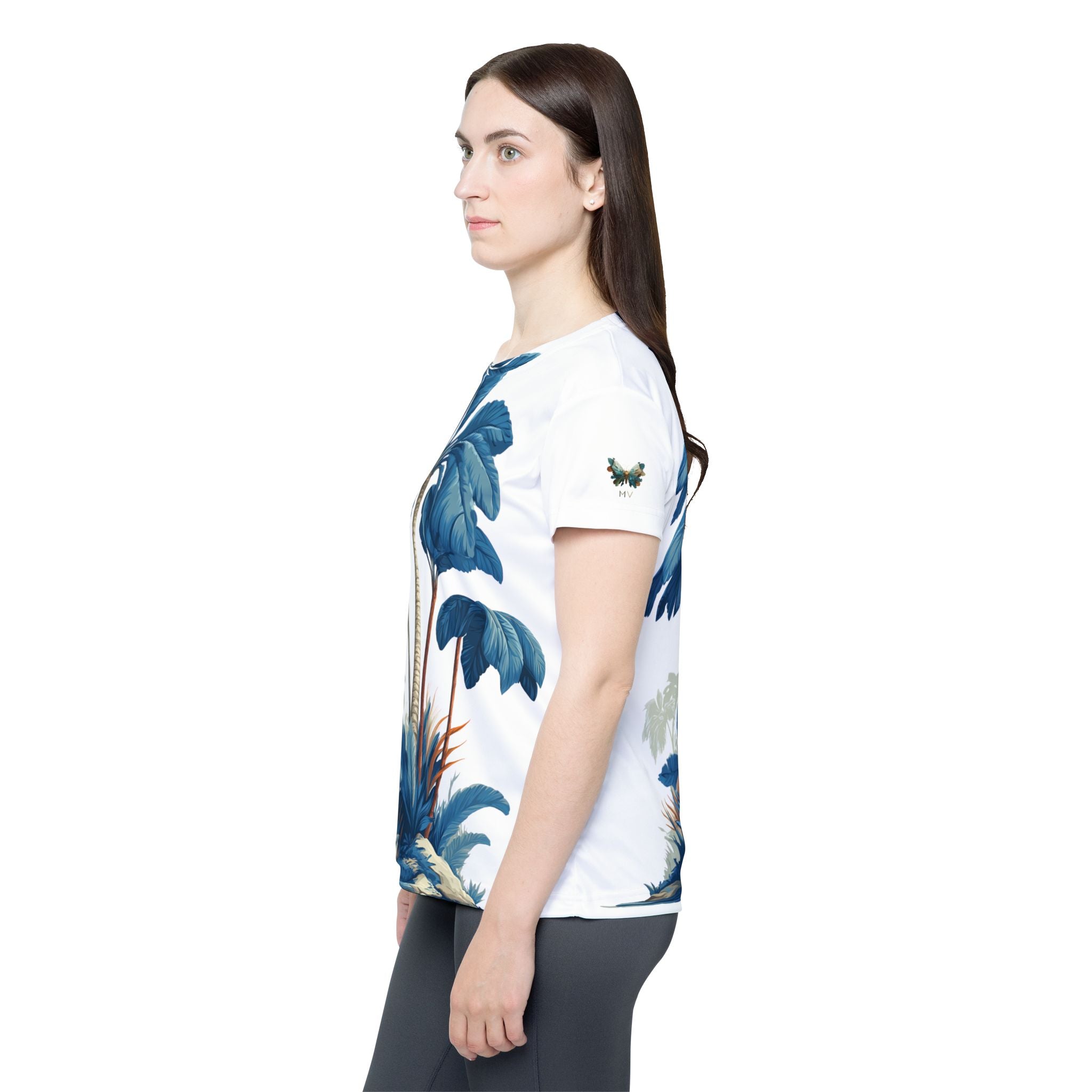 Women's T-shirt "Blue Tropic" - Wilderness Whisper No. 02 (white)