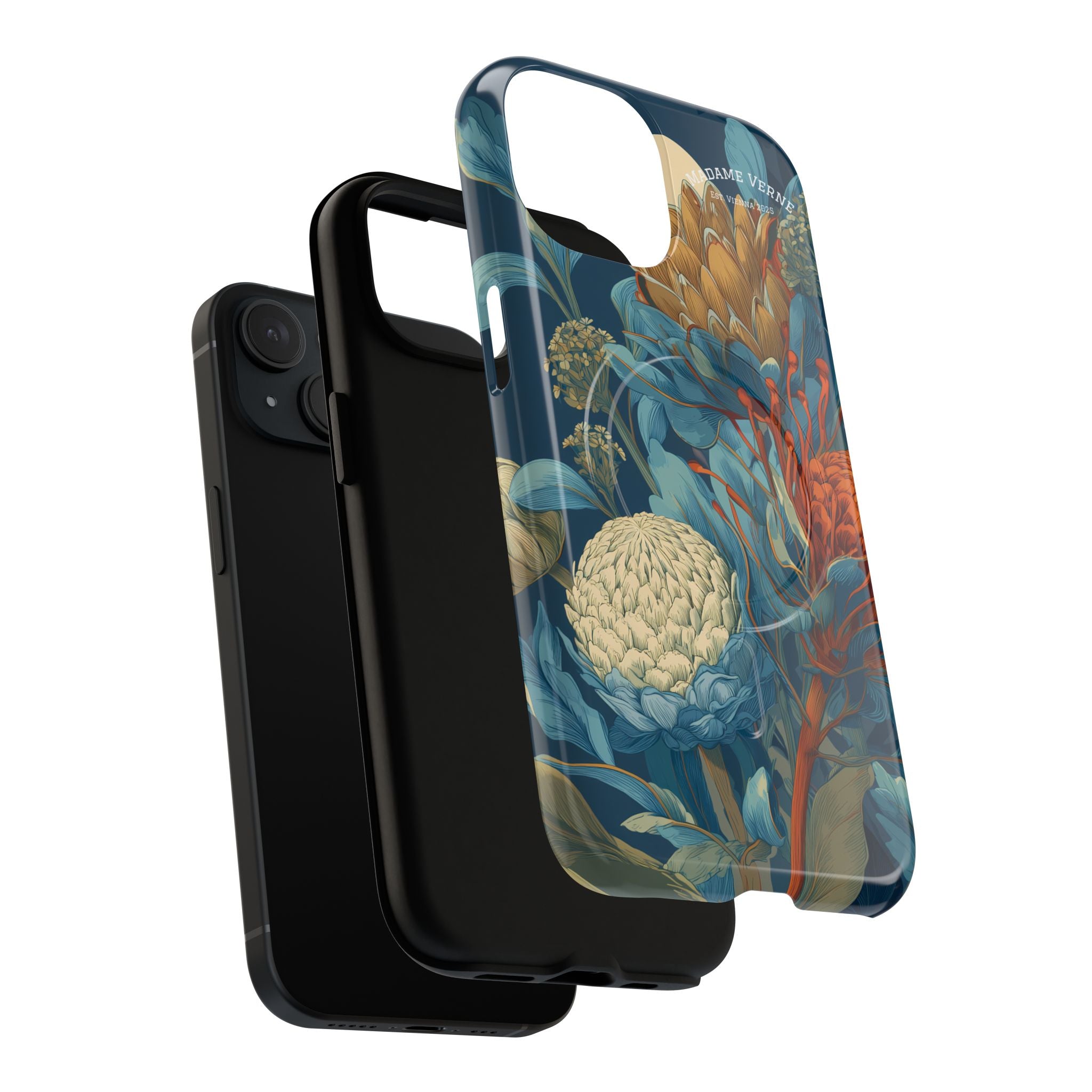 MagSafe iPhone-Schutzhülle "Protea Reverie" - Cosmic Botanicals No. 62