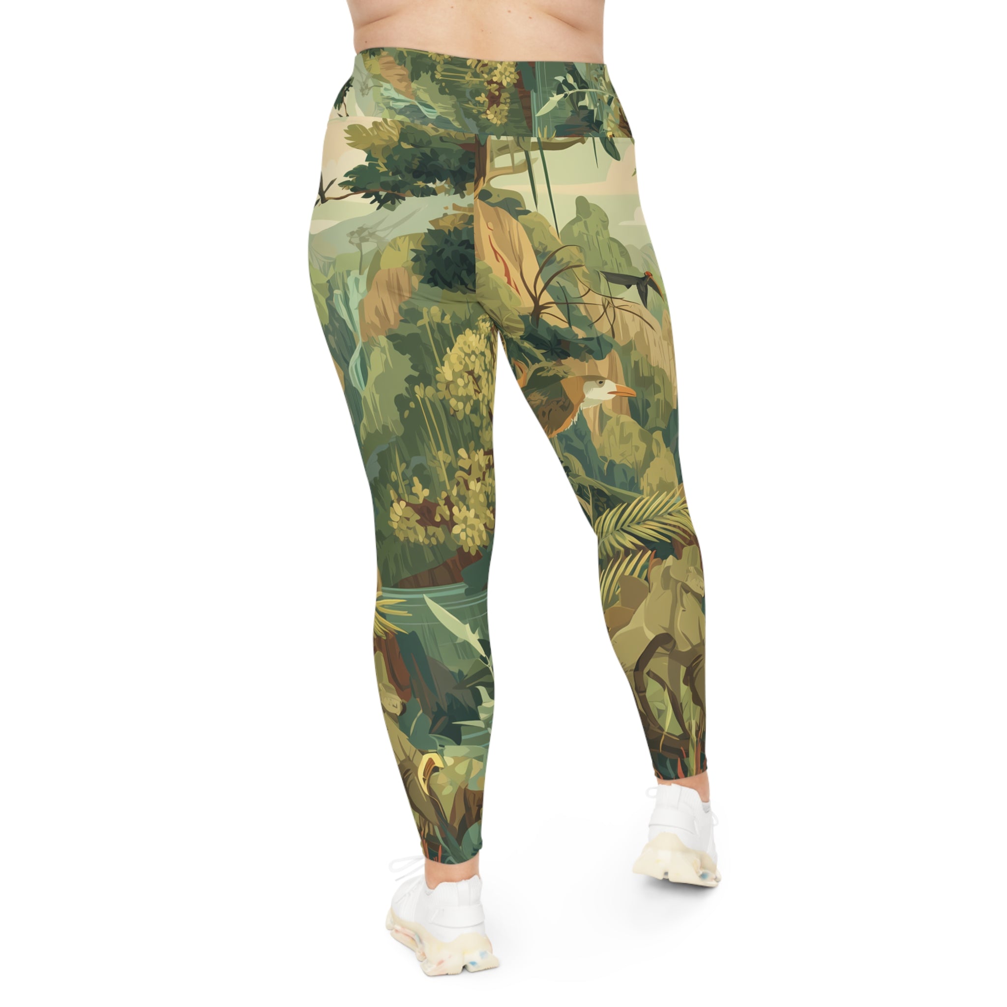 Plus Size Leggings "The Hidden Wild" - Wilderness Whisper No. 56