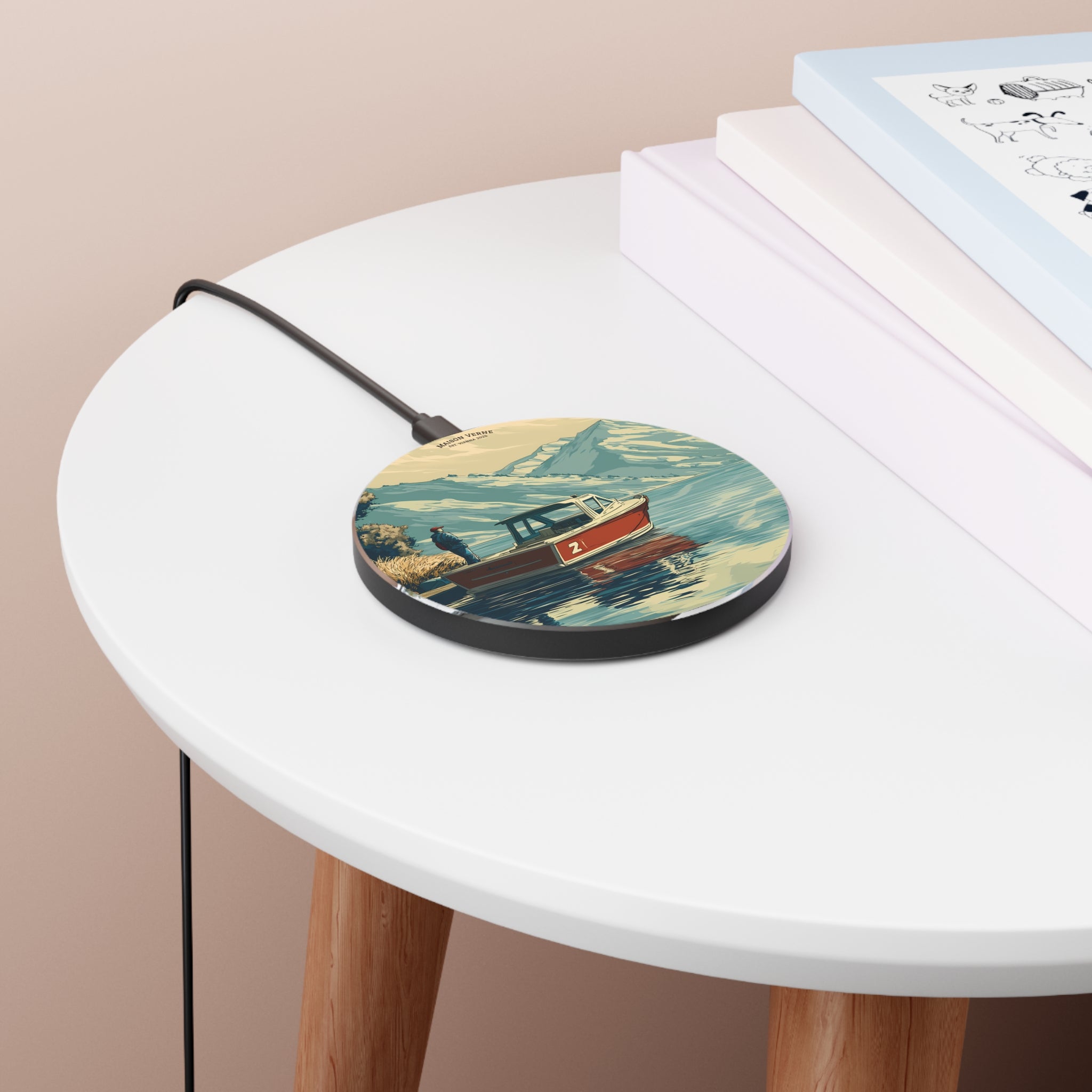 Maison Verne Wireless Charger "Fishing Adventure" - Below & Beyond No. 03