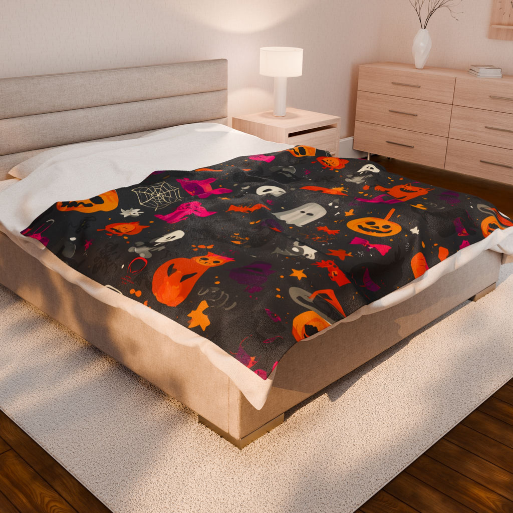 Maison Verne Halloween Ltd. Edition Velours-Kuscheldecke - 🎃👻 Wicked Elegance No. 83 👻🎃