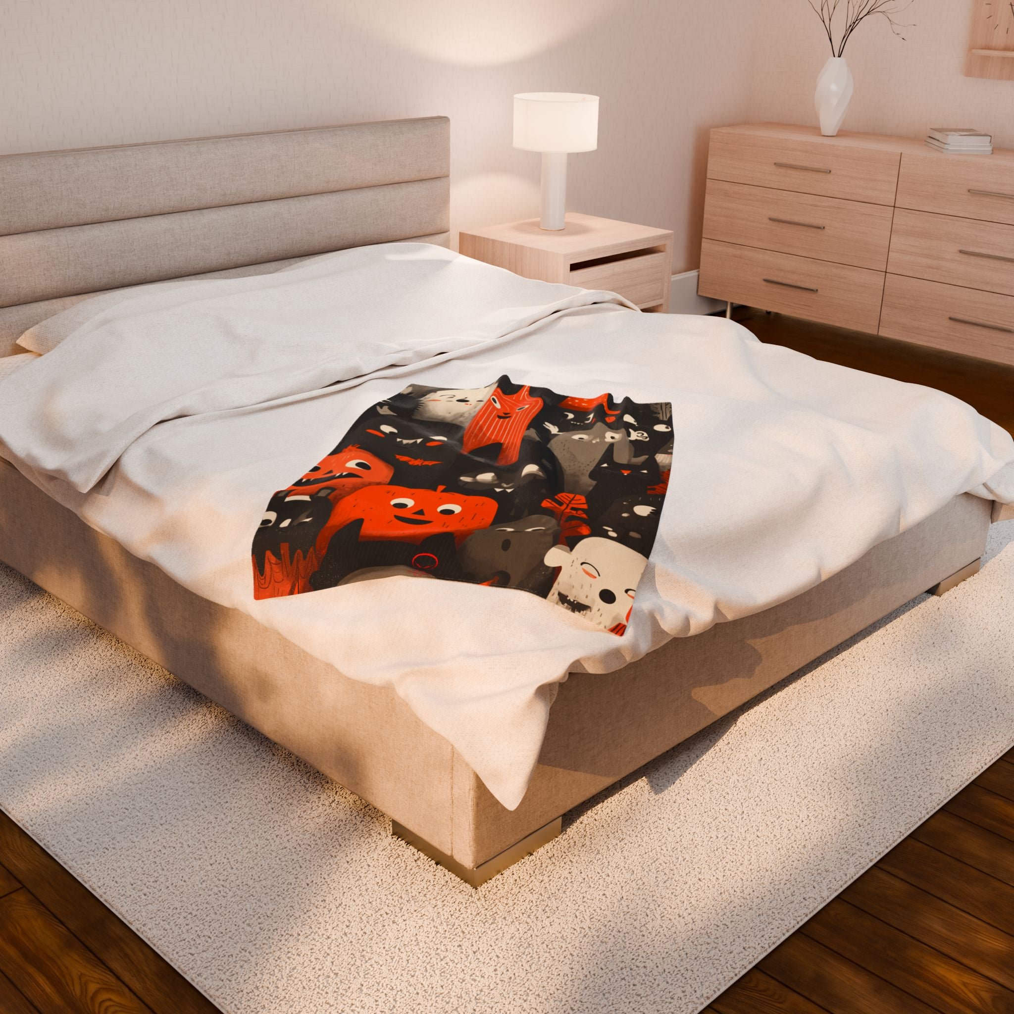 Maison Verne Halloween Ltd. Edition Velours-Kuscheldecke - 🎃👻 Wicked Elegance No. 86 👻🎃