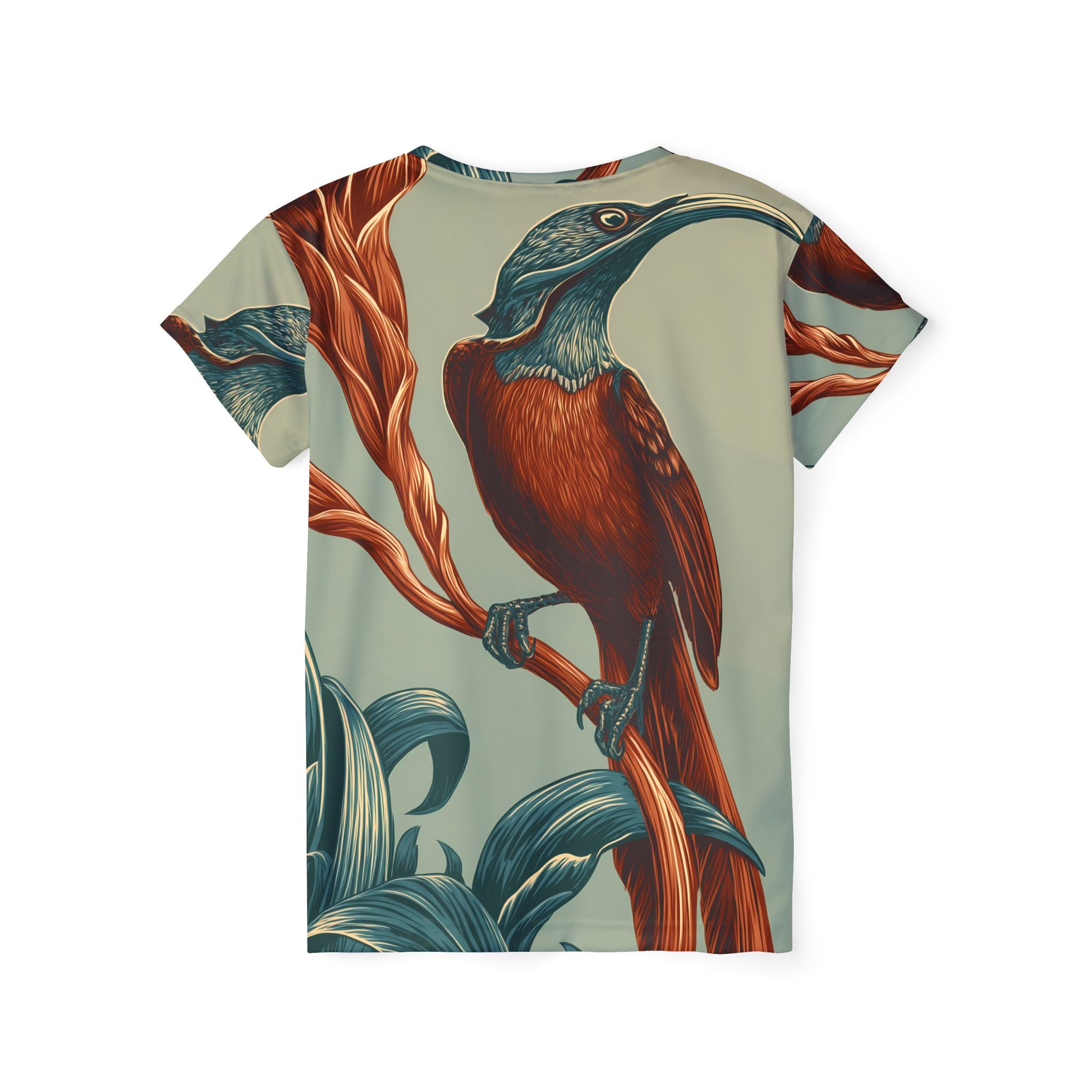 Plus Size Damen T-shirt "Crimson Sentinel" - Wilderness Whisper No. 46