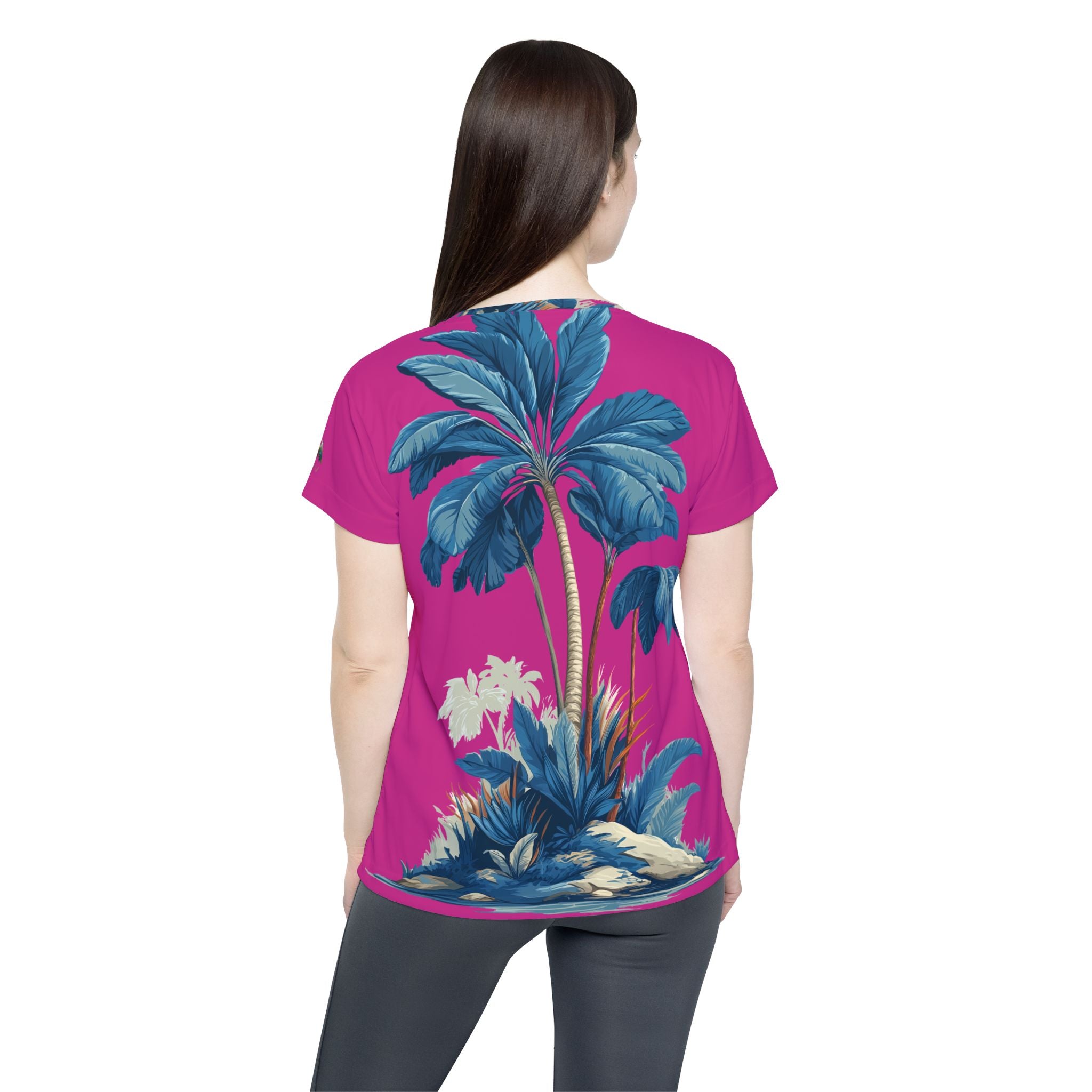 Women's T-shirt "Blue Tropic" - Wilderness Whisper No. 02 (pink)