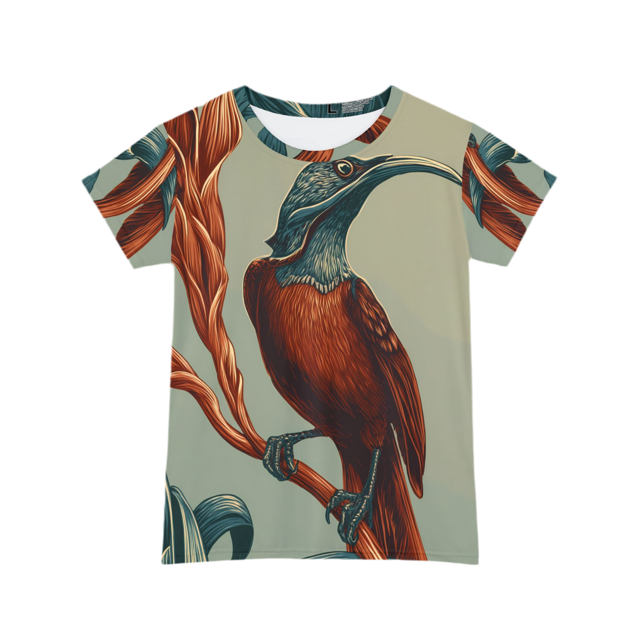 Women's Shirt "Crimson Sentinel" - Wilderness Whisper No. 46