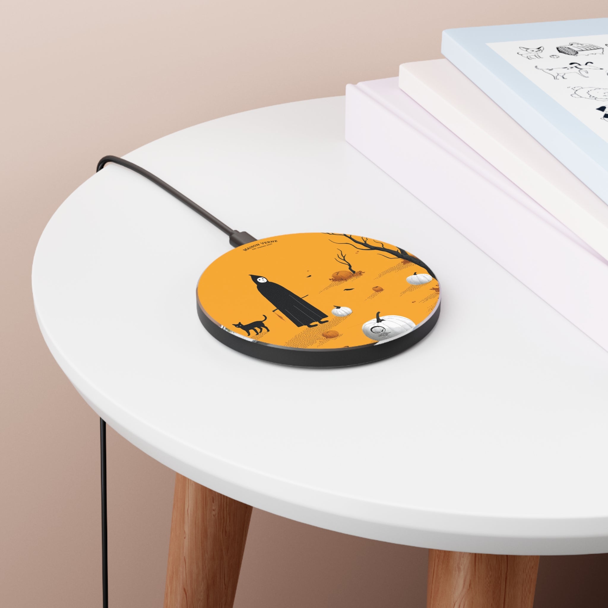 Maison Verne Halloween Ltd. Edition Wireless Charger "Silent Harvest" - 🎃👻 Wicked Elegance No. 11 👻🎃