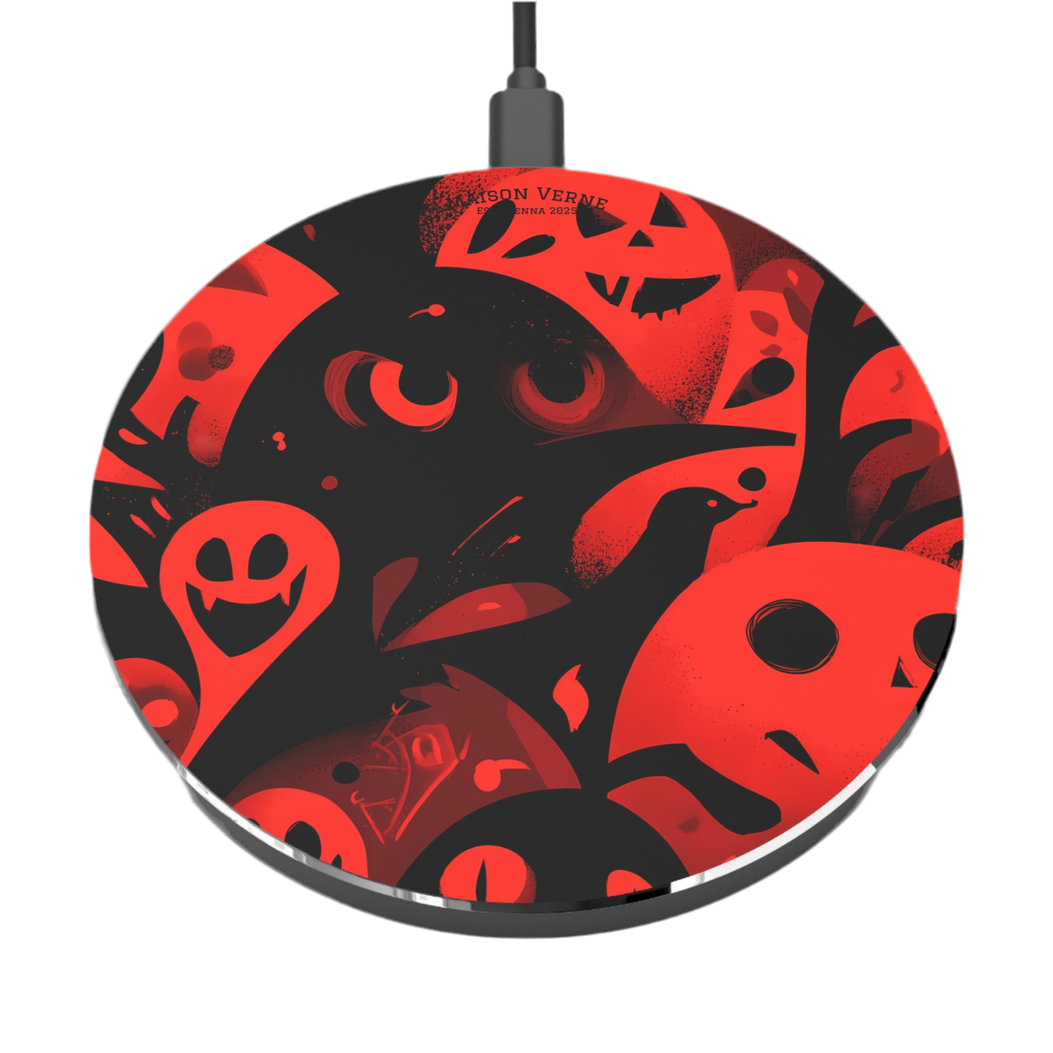 Maison Verne Halloween Ltd. Edition Wireless Charger "Carnival of Shadows" - 🎃👻 Wicked Elegance No. 51 👻🎃
