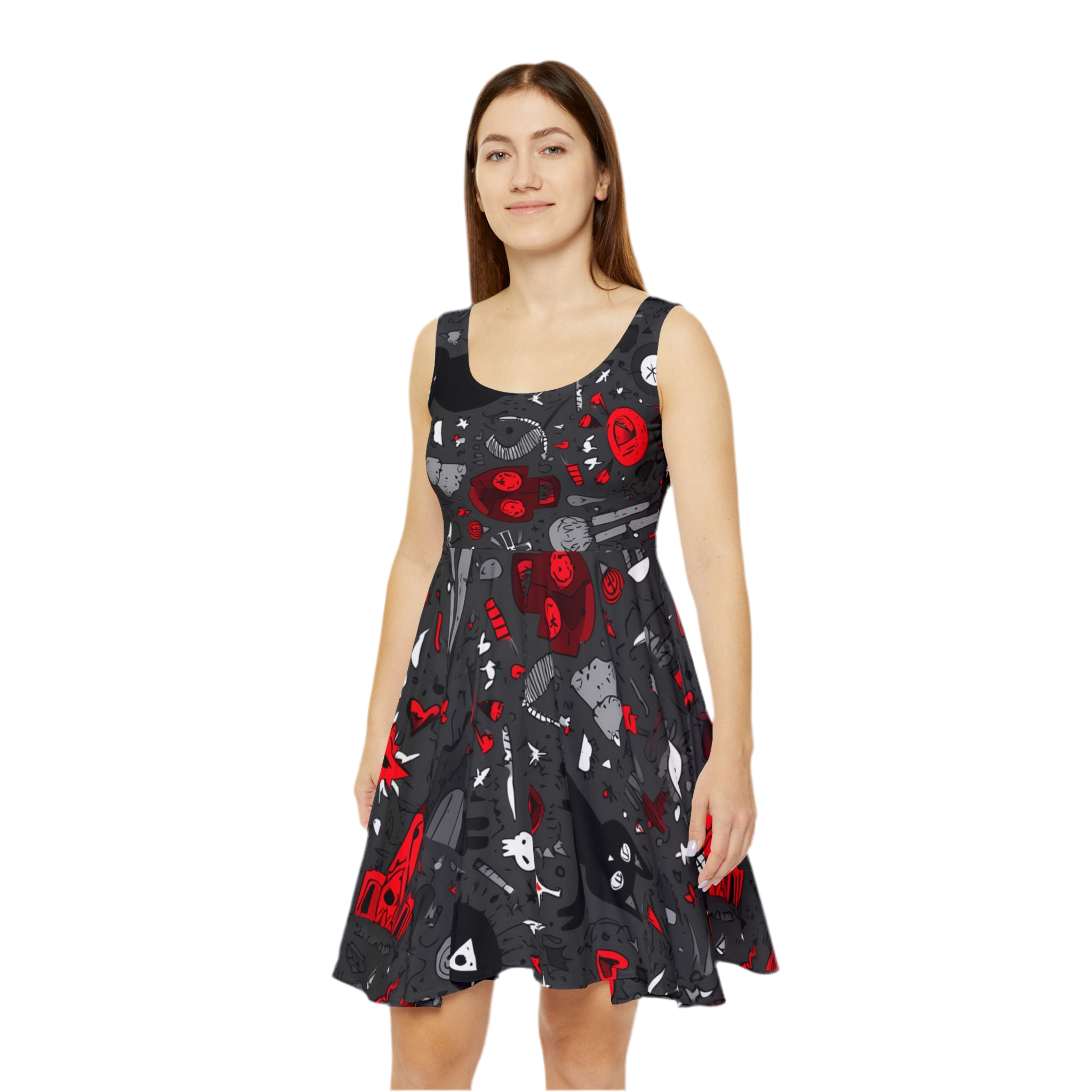Maison Verne Halloween Ltd. Edition Skater Kleid "Midnight Mischief" - 🎃👻 Wicked Elegance No. 74 👻🎃
