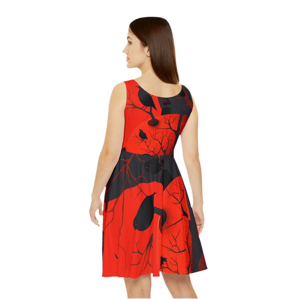 Maison Verne Halloween Ltd. Edition Skater Kleid "Ravens Reign" - 🎃👻 Wicked Elegance No. 61 👻🎃