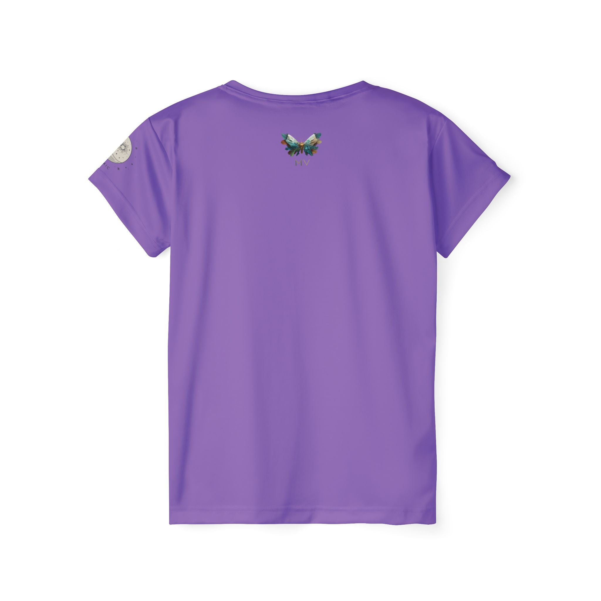 Plus Size Damen T-shirt "Celestial Bloom" - Cosmic Botanicals No. 30 (lila)