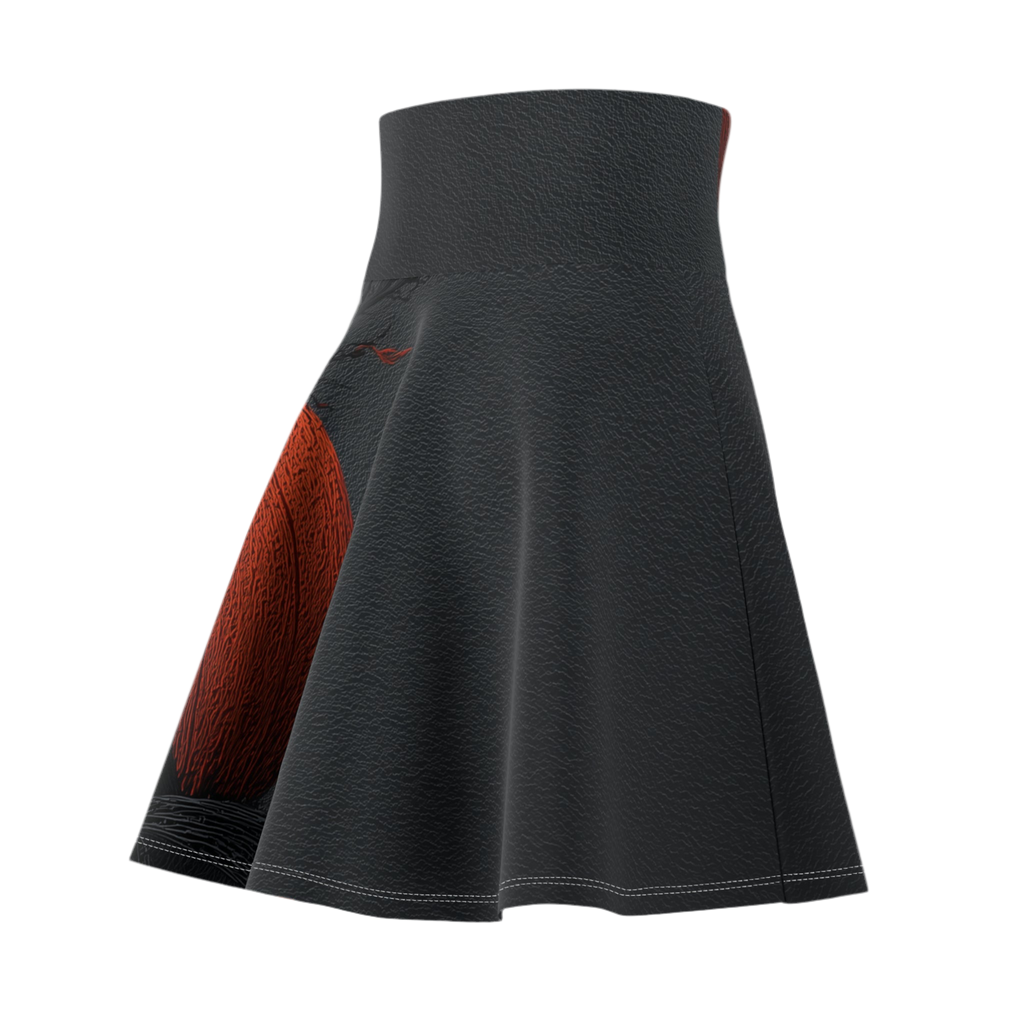 HALLOWEEN LIMITED EDITION Women's Skater Skirt "Pumpkin Shadow" - 🎃👻 Wicked Elegance No. 02 👻🎃