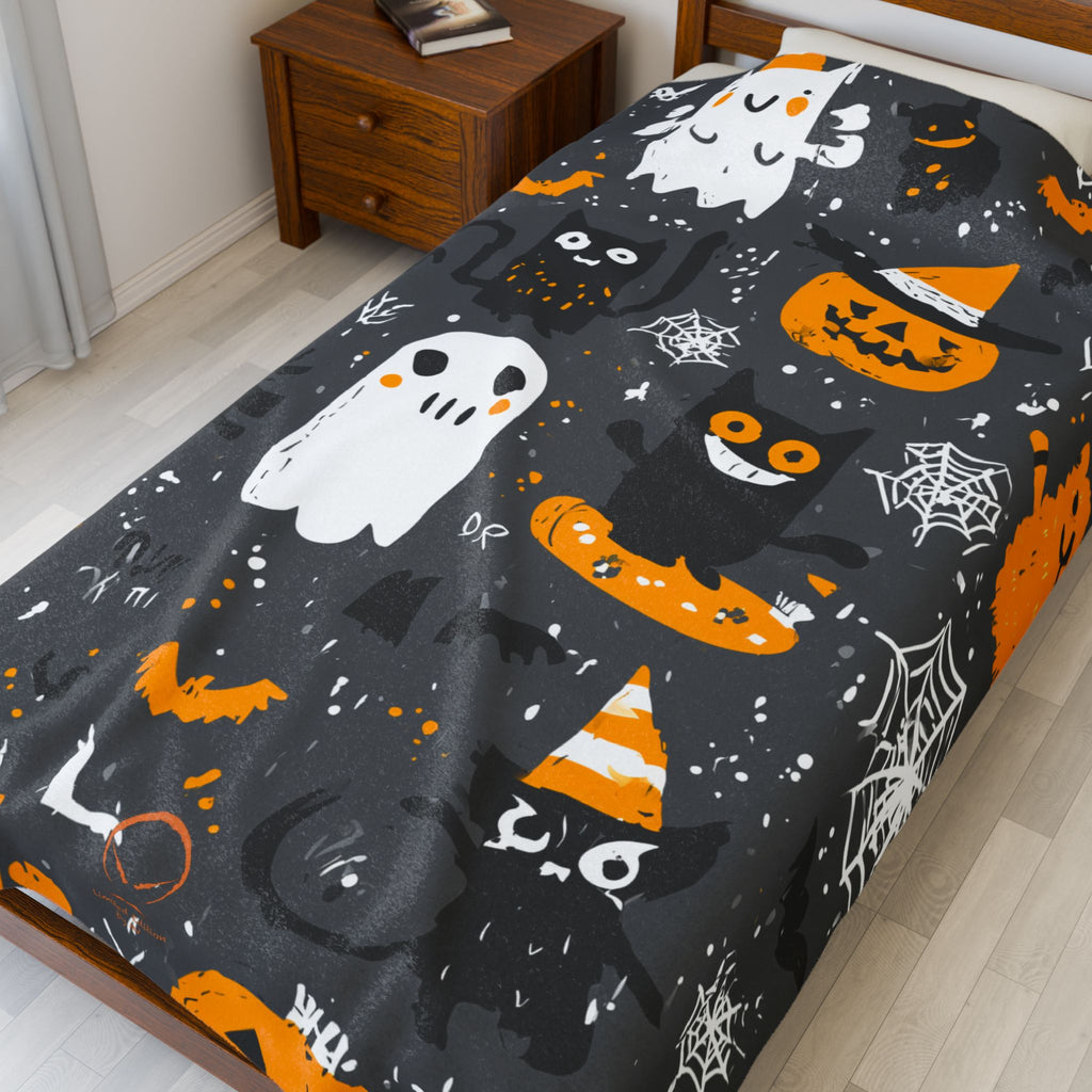 Maison Verne Halloween Ltd. Edition Velours-Kuscheldecke - 🎃👻 Wicked Elegance No. 85 👻🎃