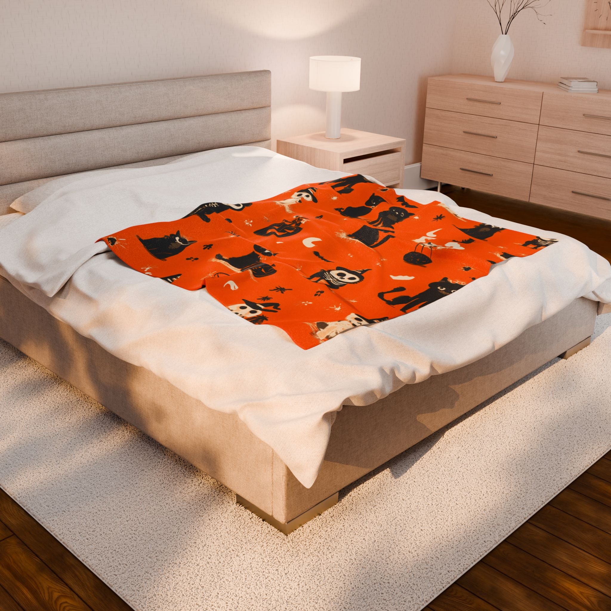 Maison Verne Halloween Ltd. Edition Velours-Kuscheldecke - 🎃👻 Wicked Elegance No. 82 👻🎃