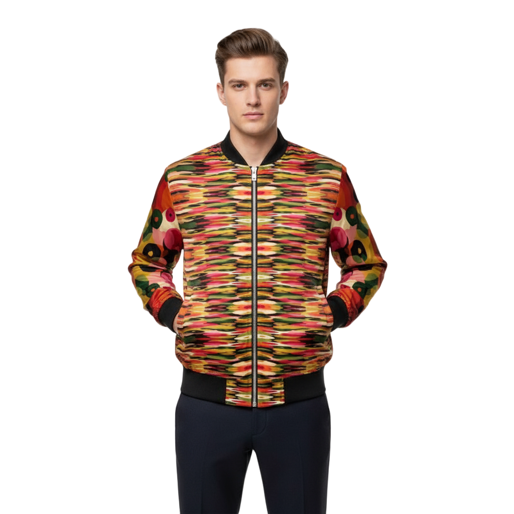 MV Couture Wende-Bomberjacke für Herren aus Seide - Wearable Art