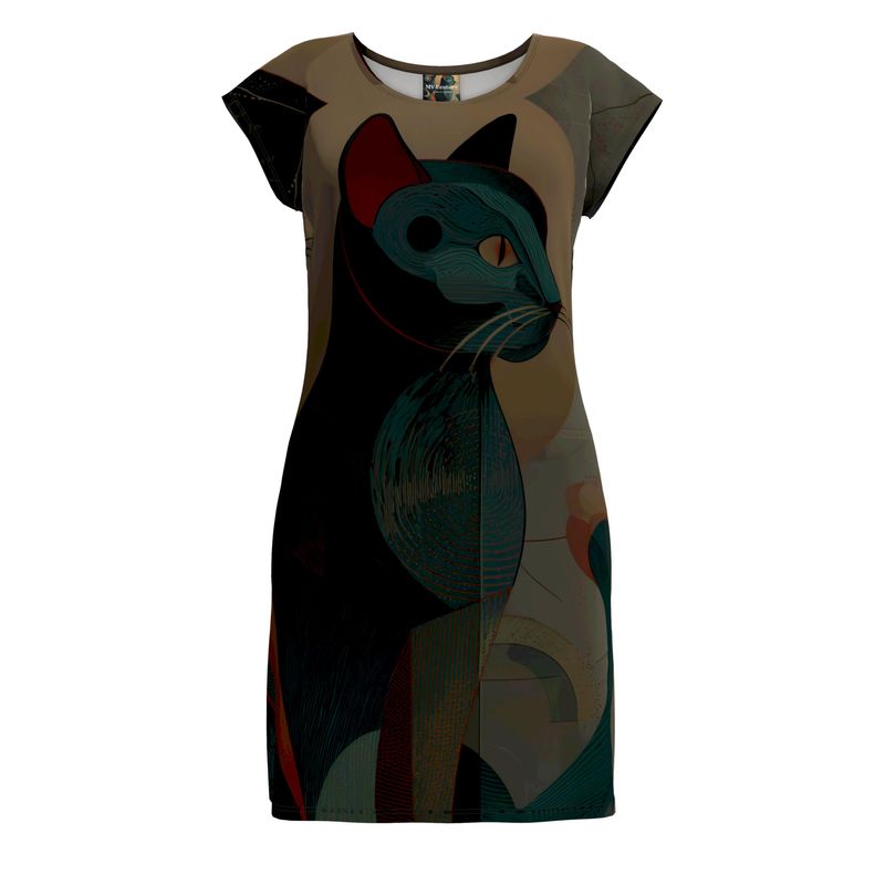 MV Couture Damen T Shirt-Kleid | The Pet Lovers Edition