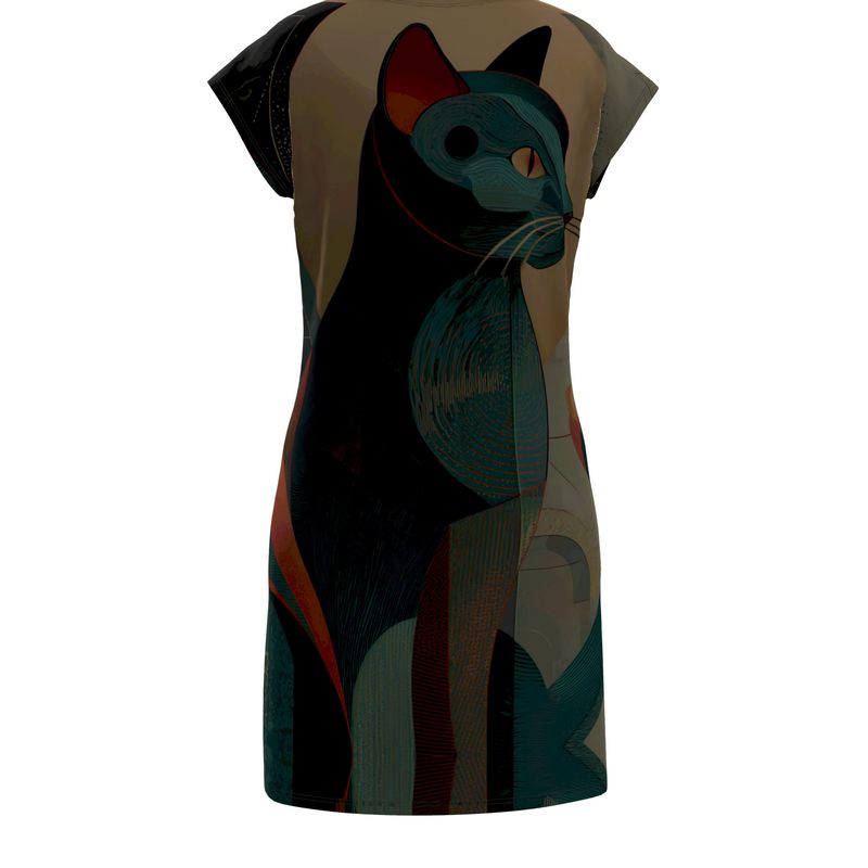 MV Couture Damen T Shirt-Kleid | The Pet Lovers Edition