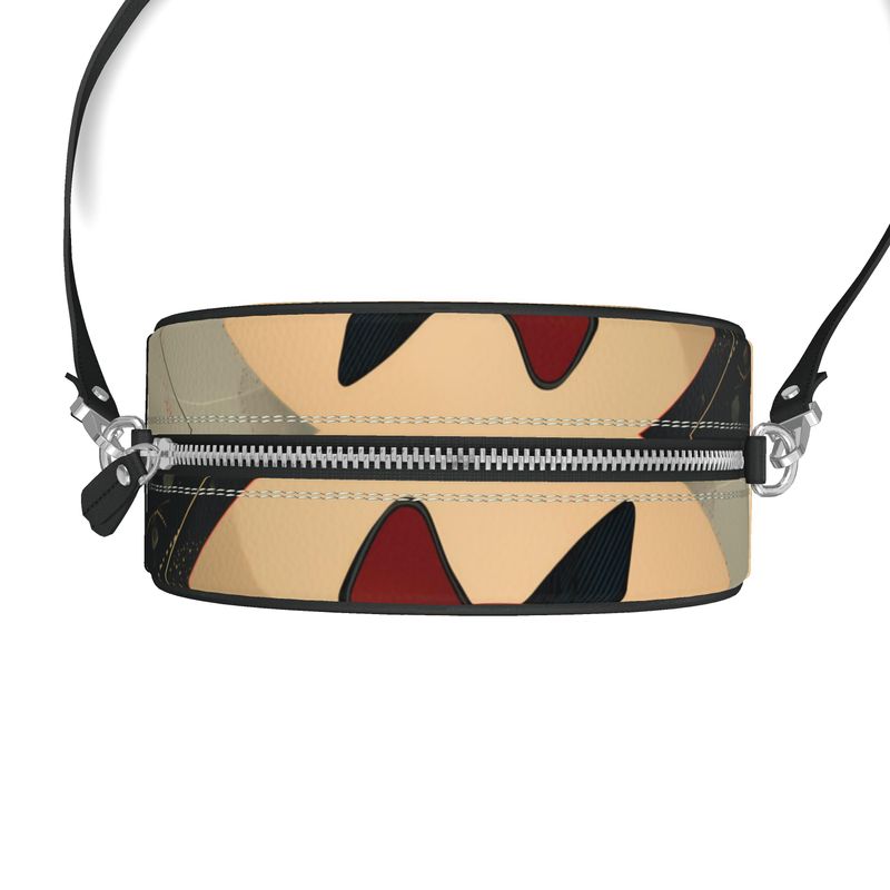Runde Ledertasche