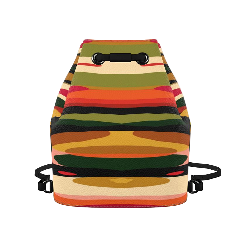 MV Couture Leder-Rucksack mit Kordelzug