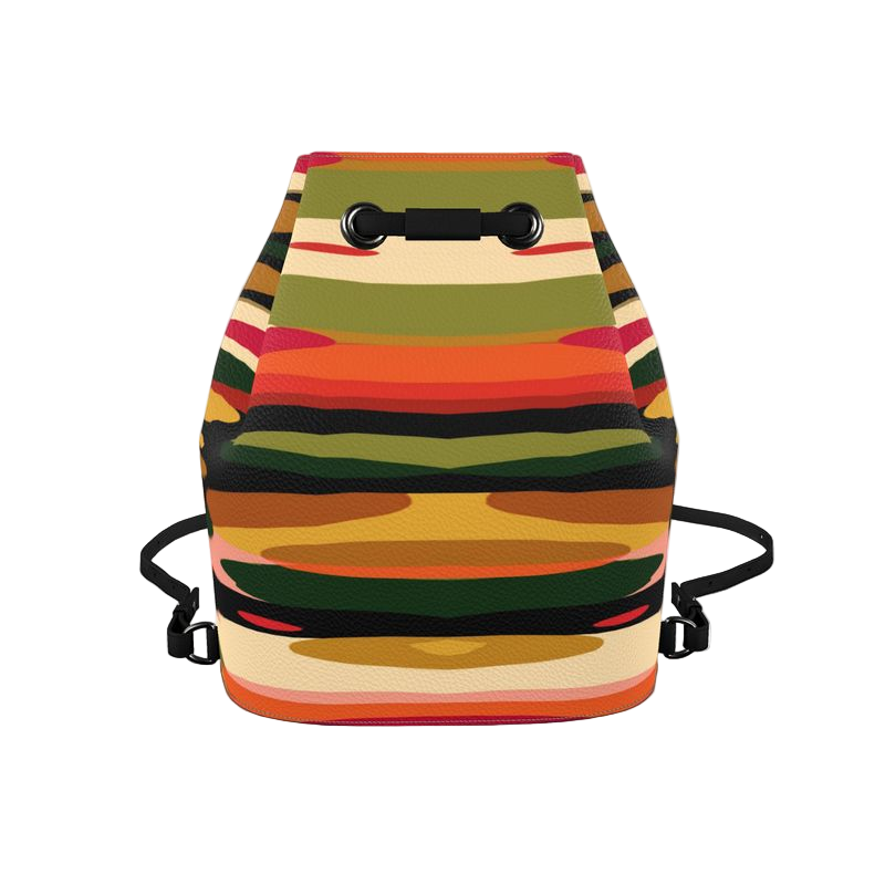 MV Couture Leder-Rucksack mit Kordelzug