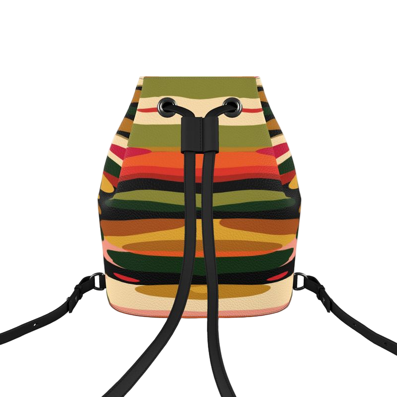MV Couture Leder-Rucksack mit Kordelzug