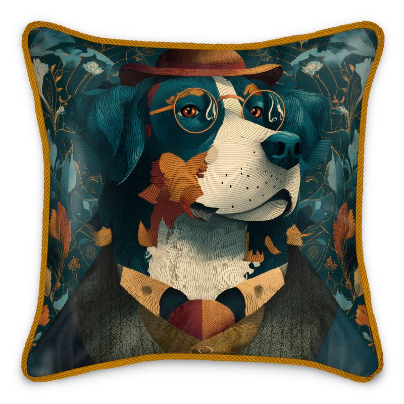 MV Couture Seidenkissen mit Daunenfüllung und edlem Kordelsaum | The Pet Lovers Edition