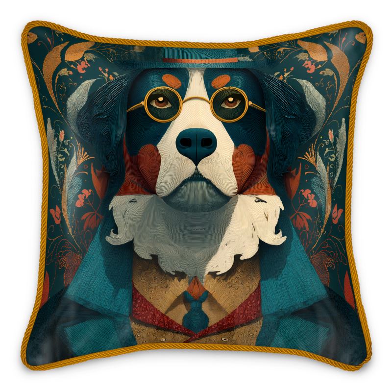 MV Couture Seidenkissen mit Daunenfüllung und edlem Kordelsaum | The Pet Lovers Edition