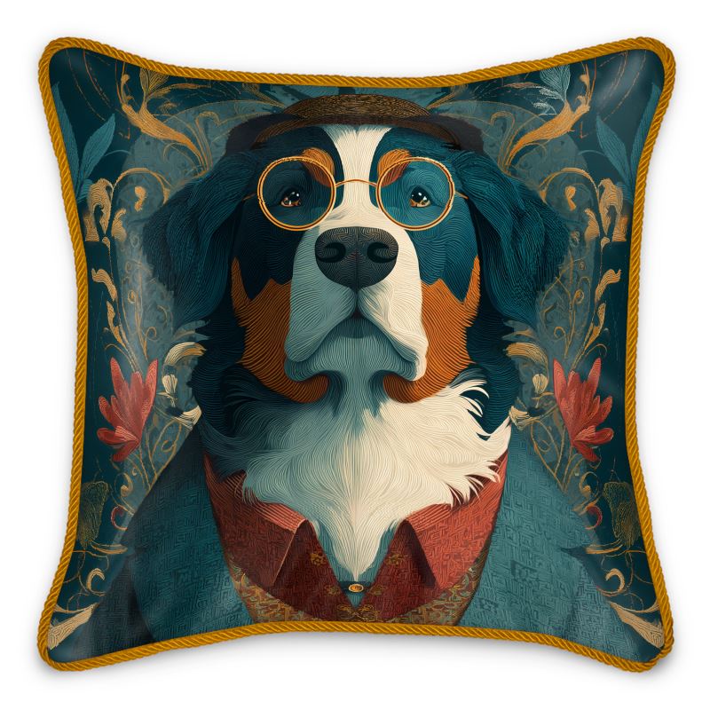 MV Couture Seidenkissen mit Daunenfüllung und edlem Kordelsaum | The Pet Lovers Edition