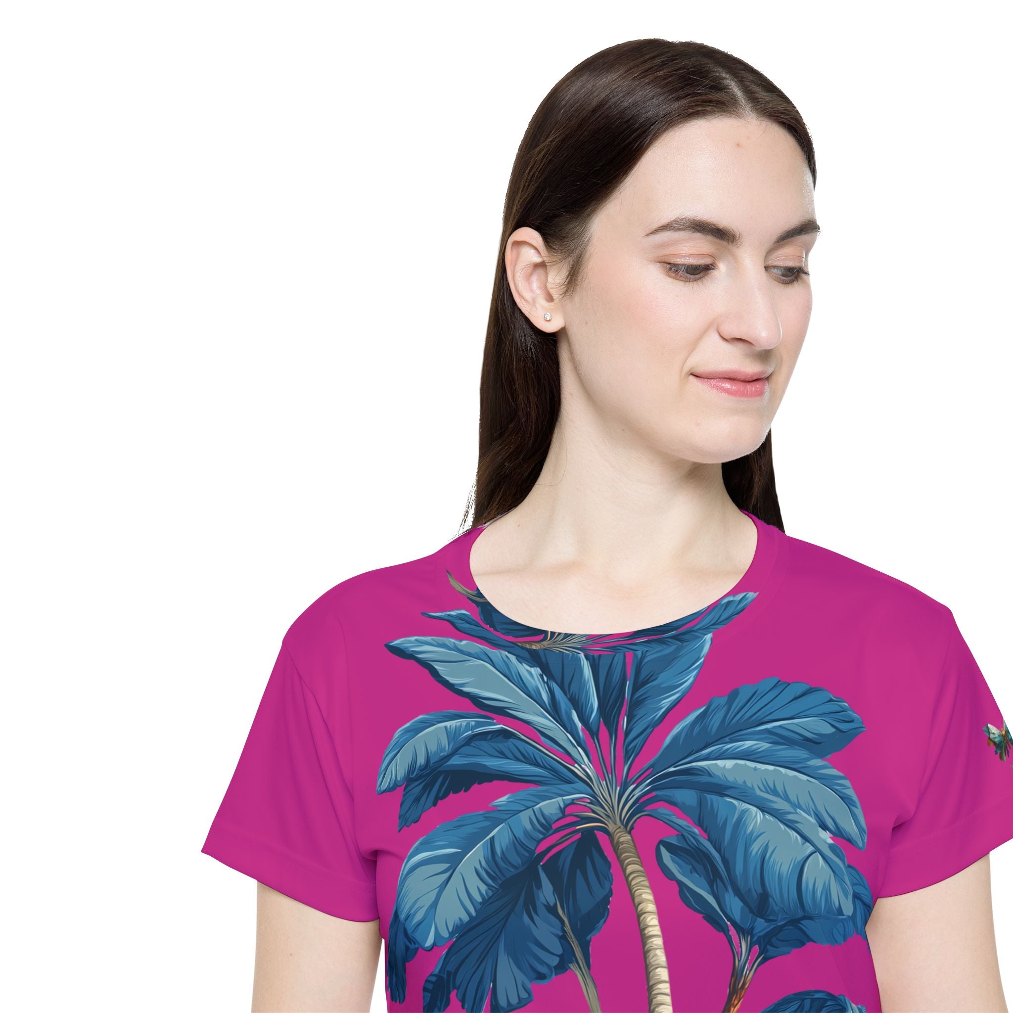 Women's T-shirt "Blue Tropic" - Wilderness Whisper No. 02 (pink)