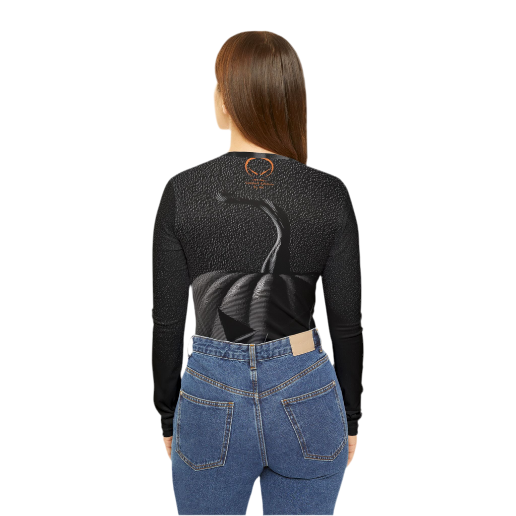 Maison Verne Halloween Ltd. Edition Plus Size Damen Halloween V-Neck Shirt - Wicked Elegance No. 08
