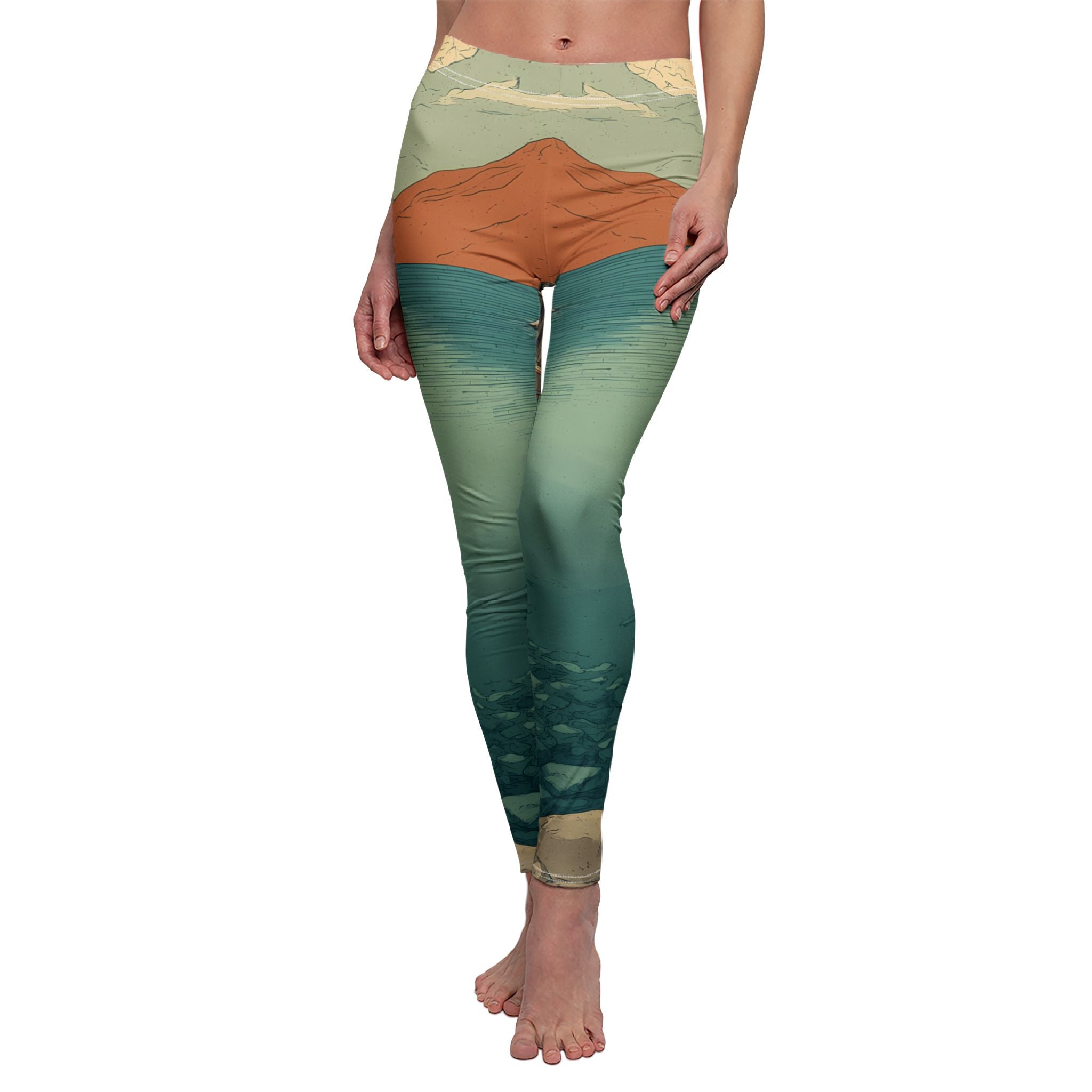 Stretch-Leggings für Freizeit & Yoga "Scenic Landscape" - Below & Beyond No. 01