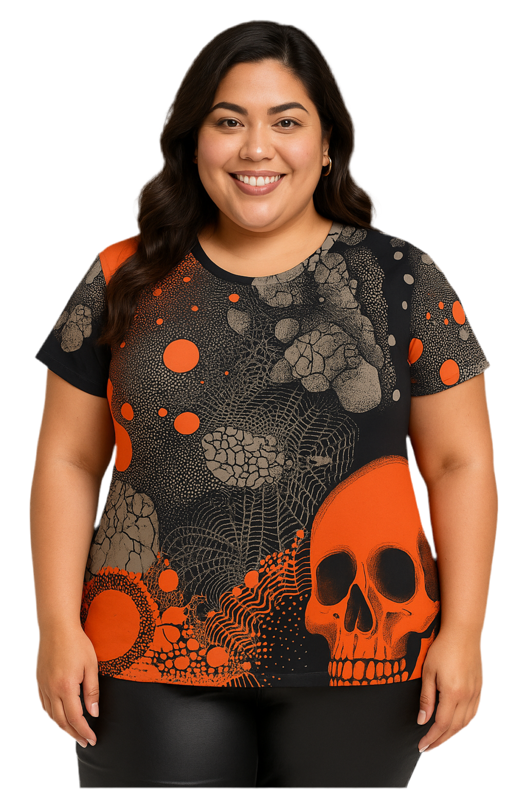 Maison Verne Halloween Ltd. Edition Plus Size Damen Shirt "Crimson Eclipse" - 🎃👻 Wicked Elegance No. 54 👻🎃