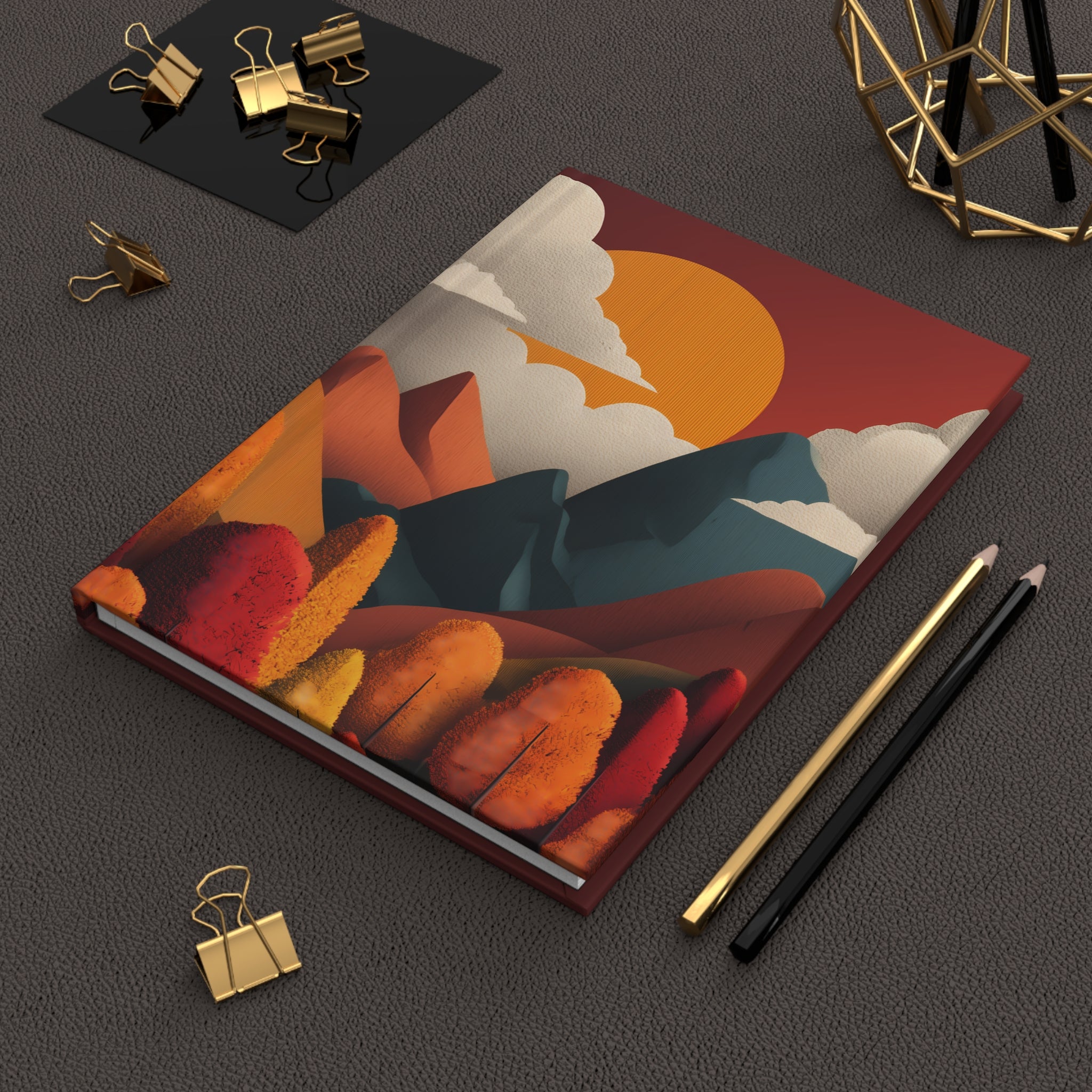 Maison Verne Hardcover Journal "Ember Peaks" - Golden Autumn No. 01