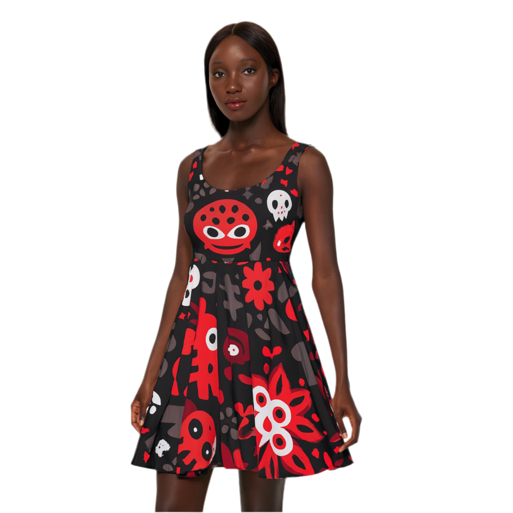 HALLOWEEN LIMITED EDITION Women's Skater Dress "Occult Patterns" - 🎃👻 Wicked Elegance No. 75 👻🎃
