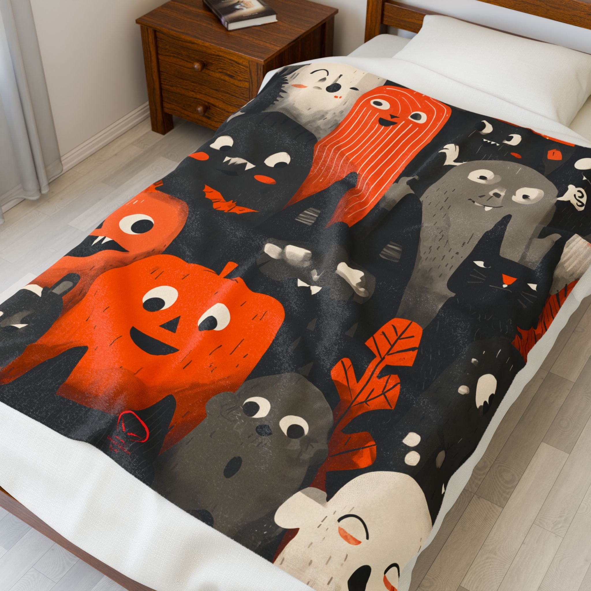 Maison Verne Halloween Ltd. Edition Velours-Kuscheldecke - 🎃👻 Wicked Elegance No. 86 👻🎃