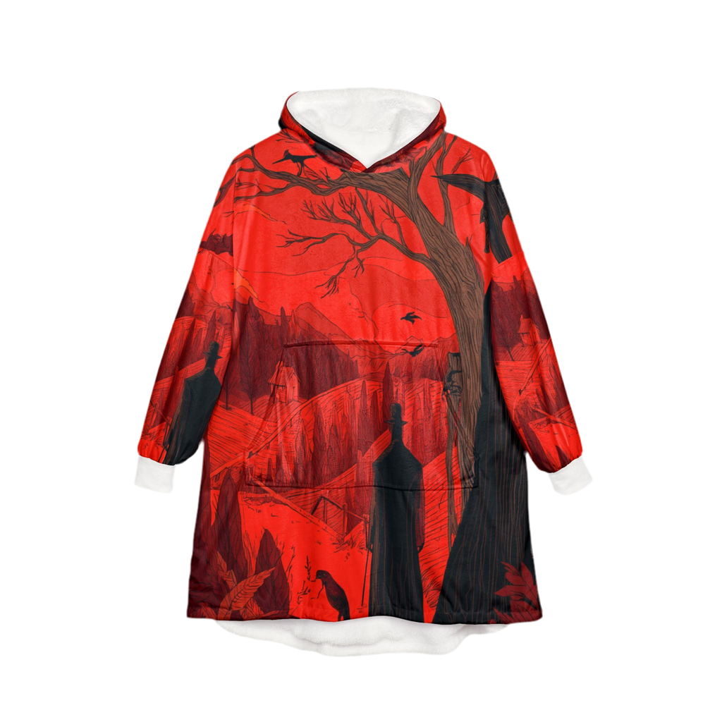 HALLOWEEN LIMITED EDITION Cozy Unisex Hooded Blanket -  Wicked Elegance No. 15