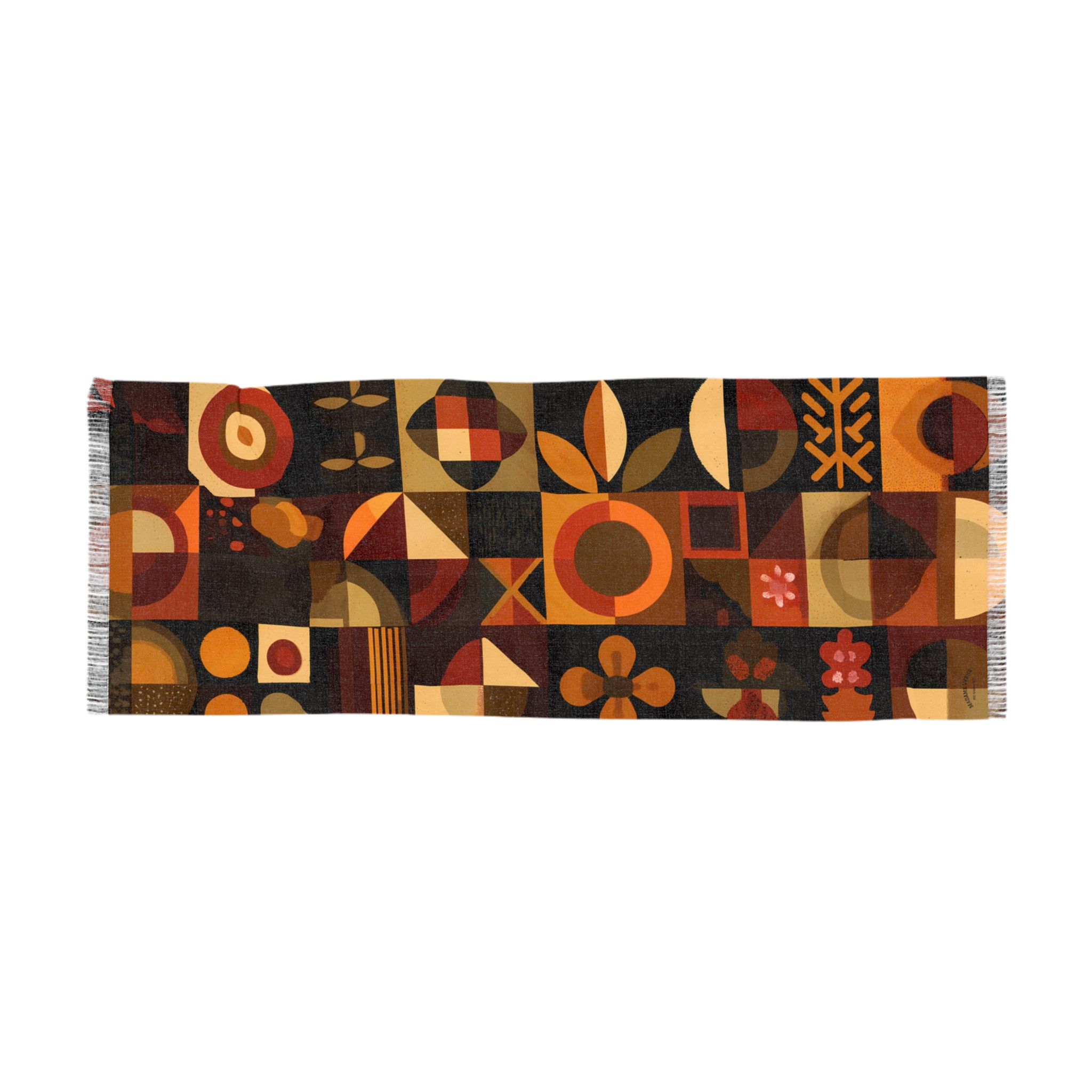 Lightweight Scarf "Patterned Harvest" - Golden Autumn No. 66