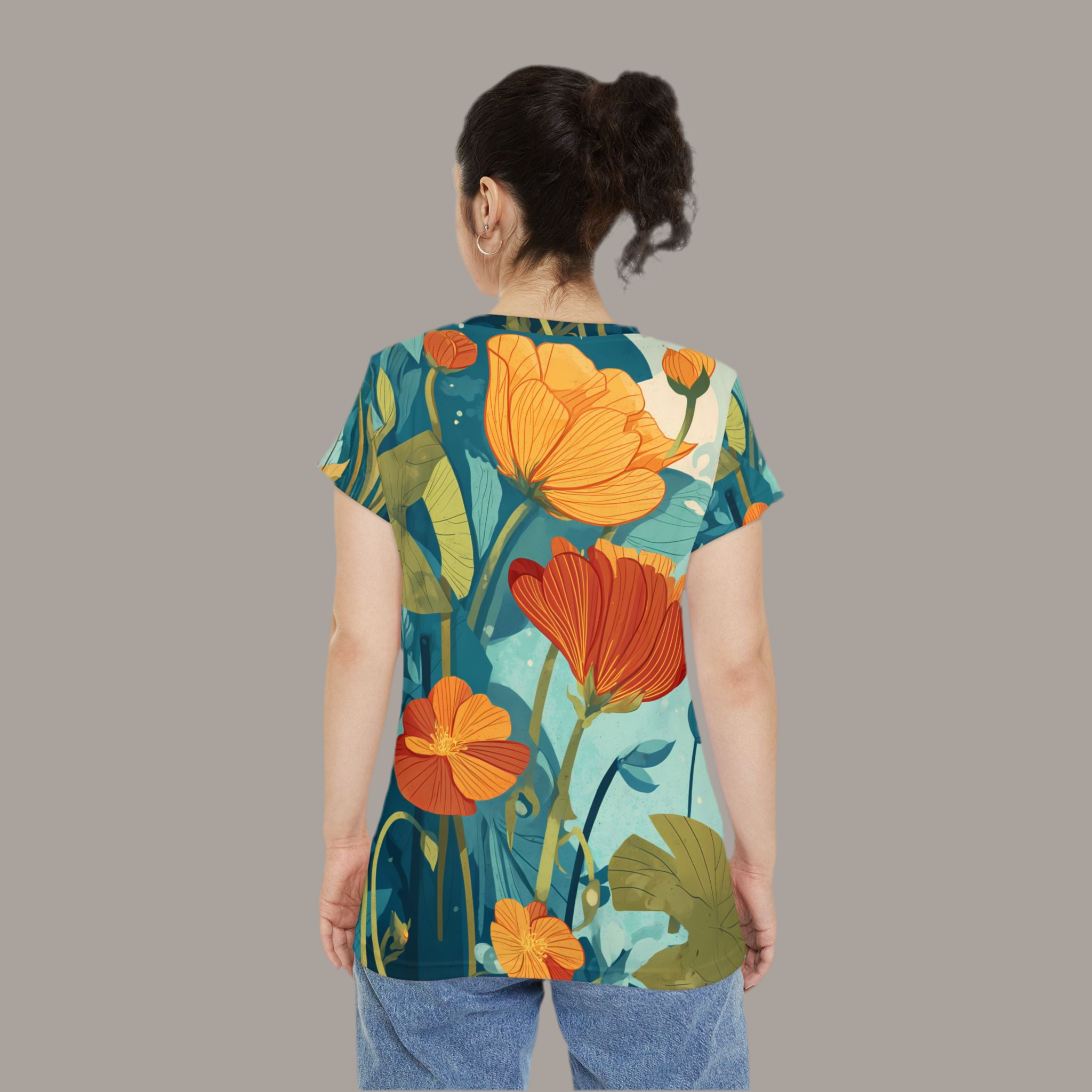Maison Verne Damen Shirt "Aurora Petals" - Cosmic Botanicals No. 70