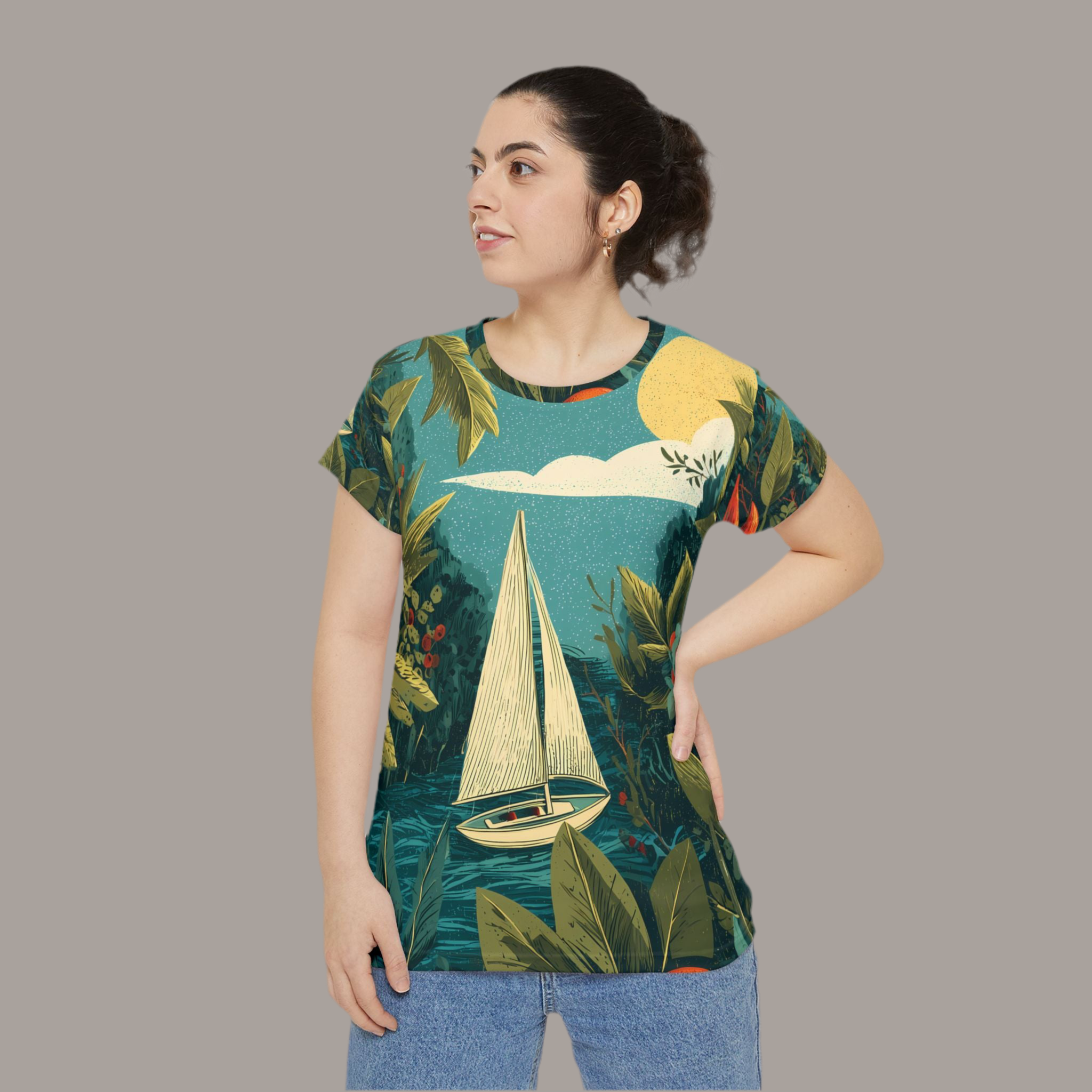 Maison Verne Damen Shirt "Tropical Passage" - Wilderness Whisper No. 76