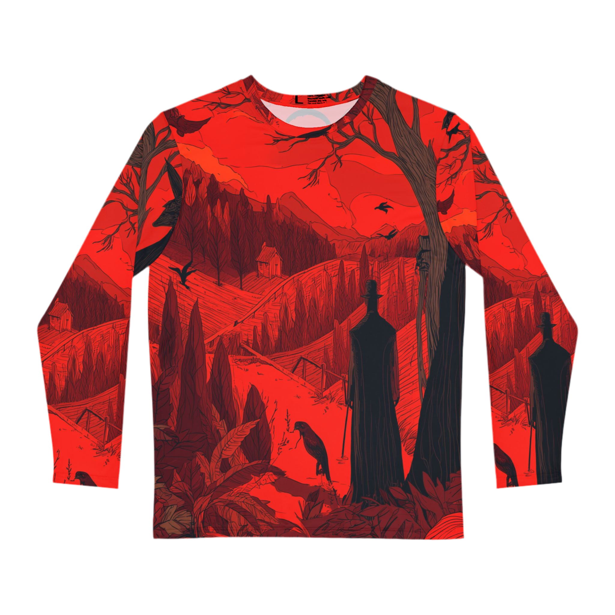 Maison Verne Halloween Ltd. Edition Männer Long Sleeve Shirt "Crimson Harvest" - 🎃👻 Wicked Elegance No. 15 👻🎃