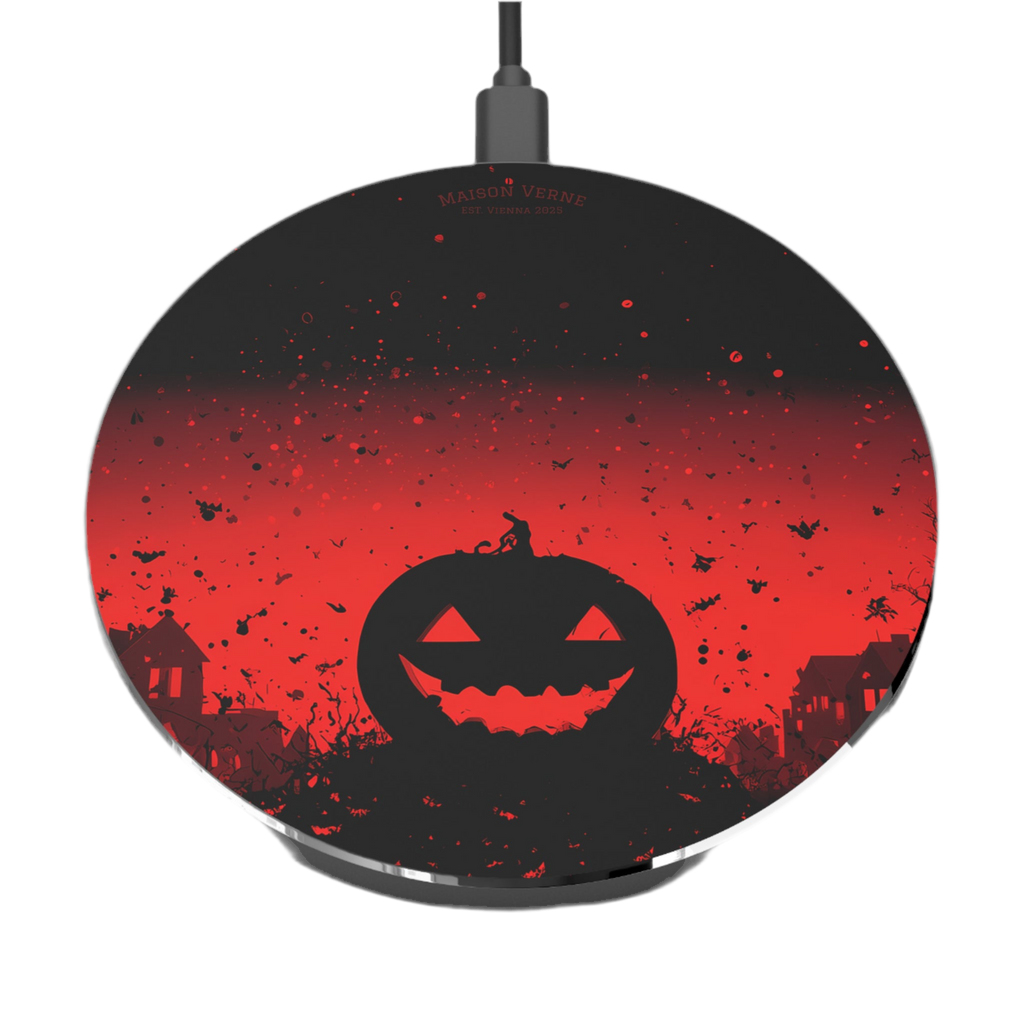 Maison Verne Halloween Ltd. Edition Wireless Charger "The Pumpkin Reign" - 🎃👻 Wicked Elegance No. 50 👻🎃