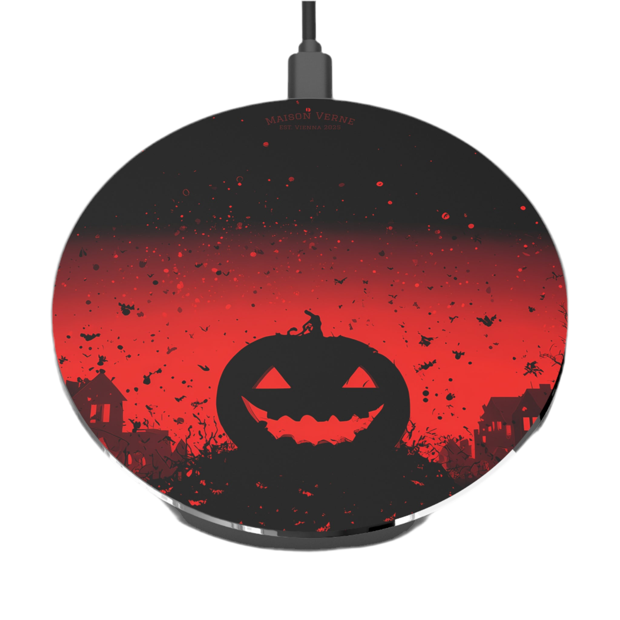 Maison Verne Halloween Ltd. Edition Wireless Charger "The Pumpkin Reign" - 🎃👻 Wicked Elegance No. 50 👻🎃