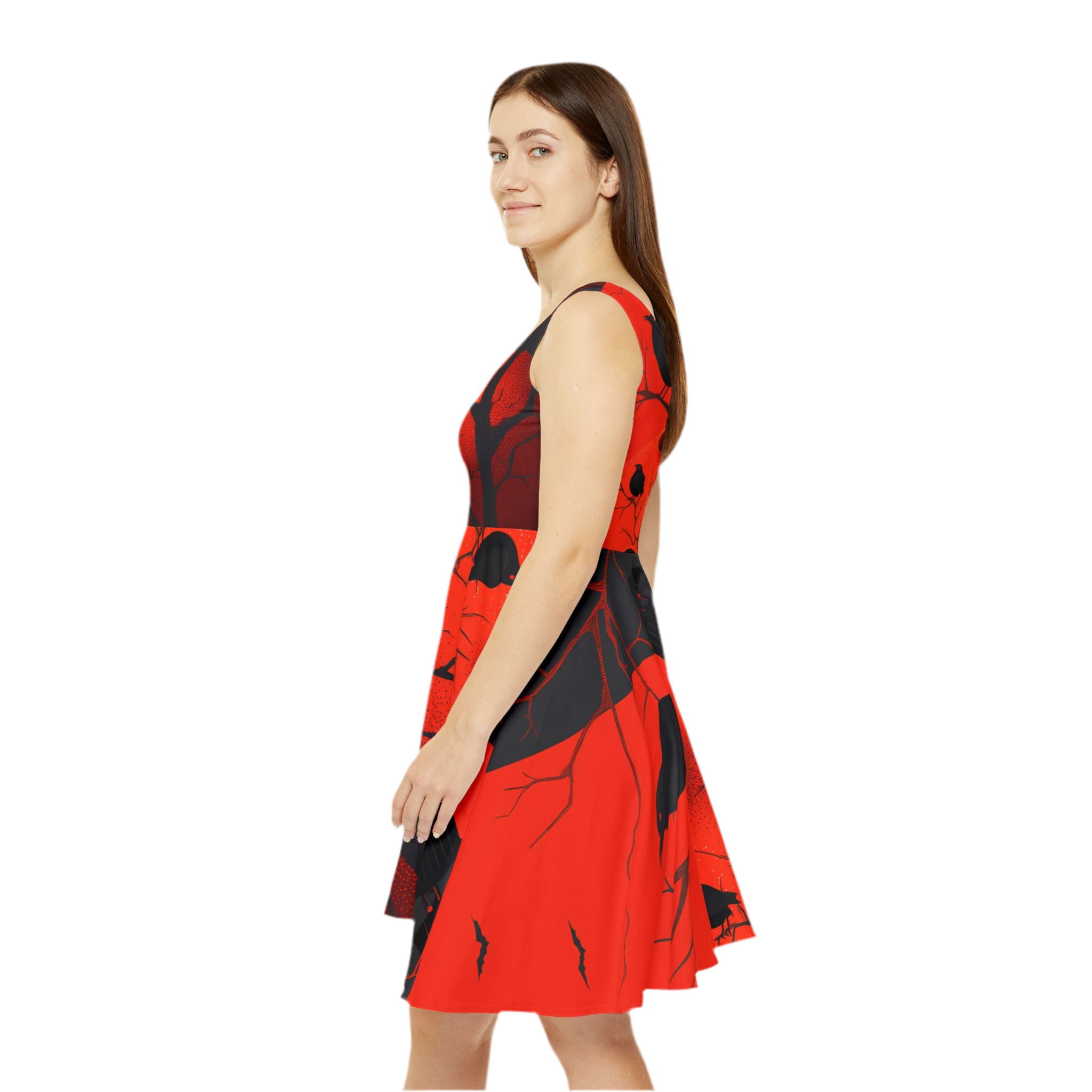 Maison Verne Halloween Ltd. Edition Skater Kleid "Ravens Reign" - 🎃👻 Wicked Elegance No. 61 👻🎃
