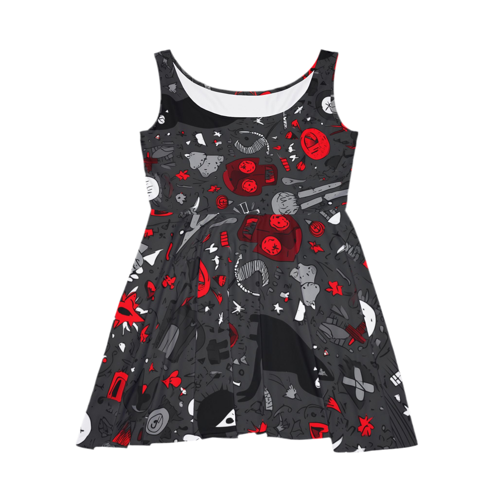 Maison Verne Halloween Ltd. Edition Skater Kleid "Midnight Mischief" - 🎃👻 Wicked Elegance No. 74 👻🎃