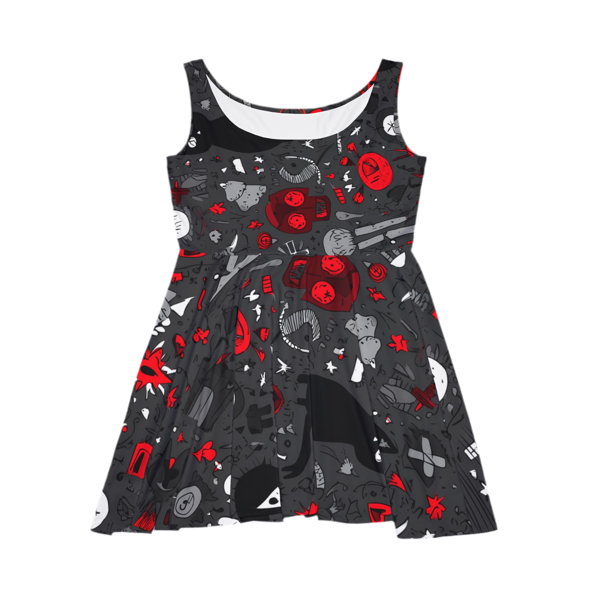 Maison Verne Halloween Ltd. Edition Skater Kleid "Midnight Mischief" - 🎃👻 Wicked Elegance No. 74 👻🎃