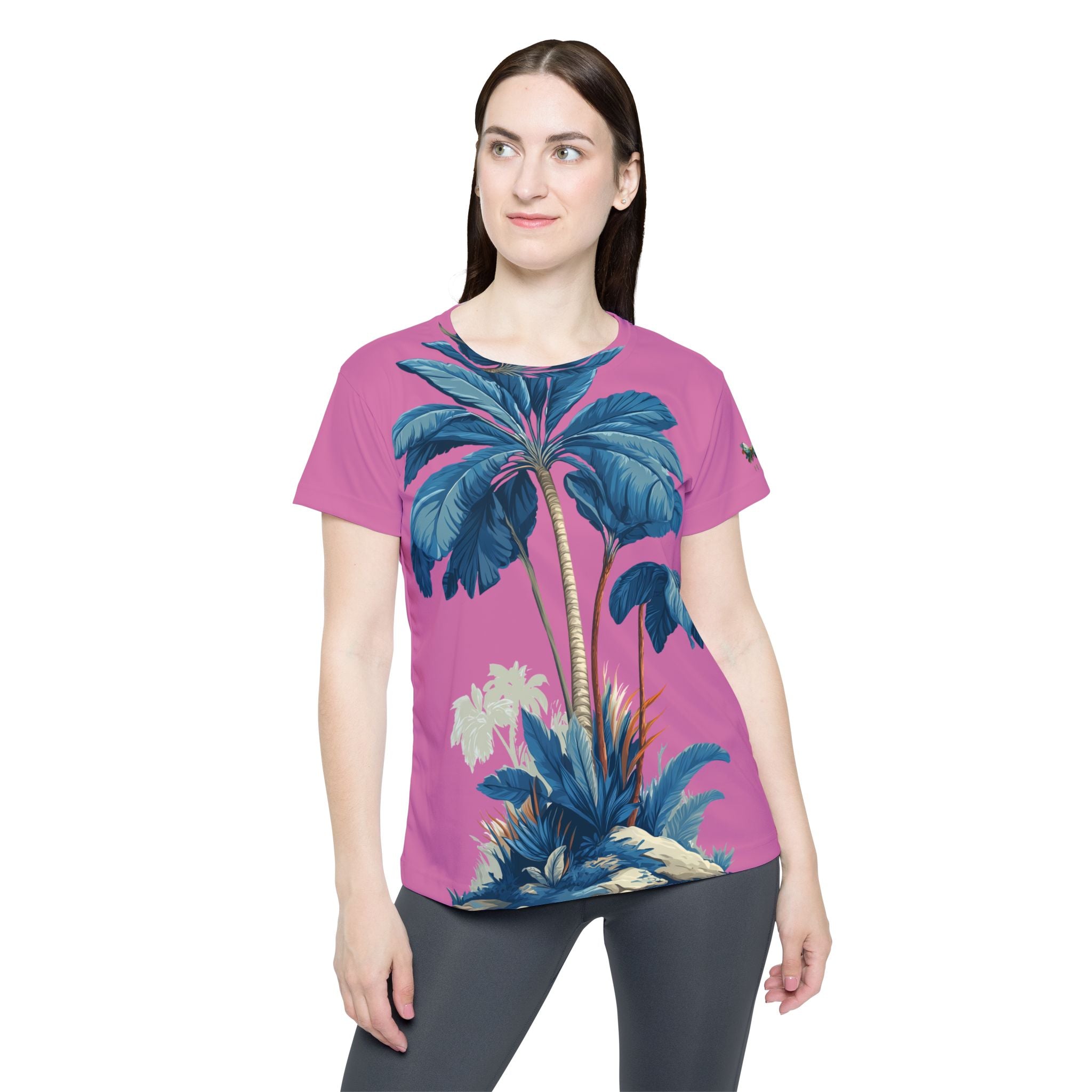 Women's T-shirt "Blue Tropic" - Wilderness Whisper No. 02 (pink)