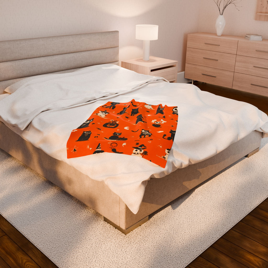 Maison Verne Halloween Ltd. Edition Velours-Kuscheldecke - 🎃👻 Wicked Elegance No. 82 👻🎃