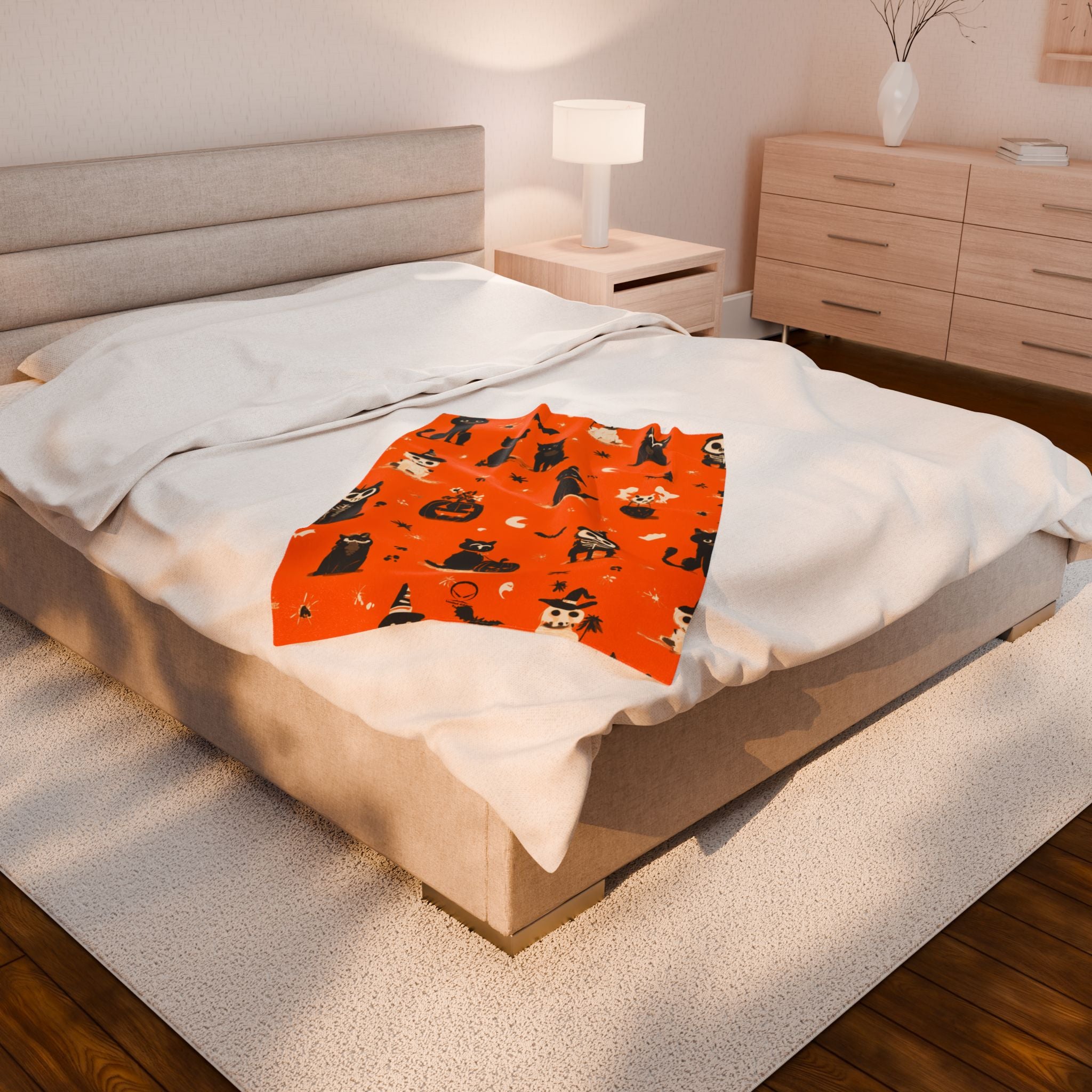 Maison Verne Halloween Ltd. Edition Velours-Kuscheldecke - 🎃👻 Wicked Elegance No. 82 👻🎃