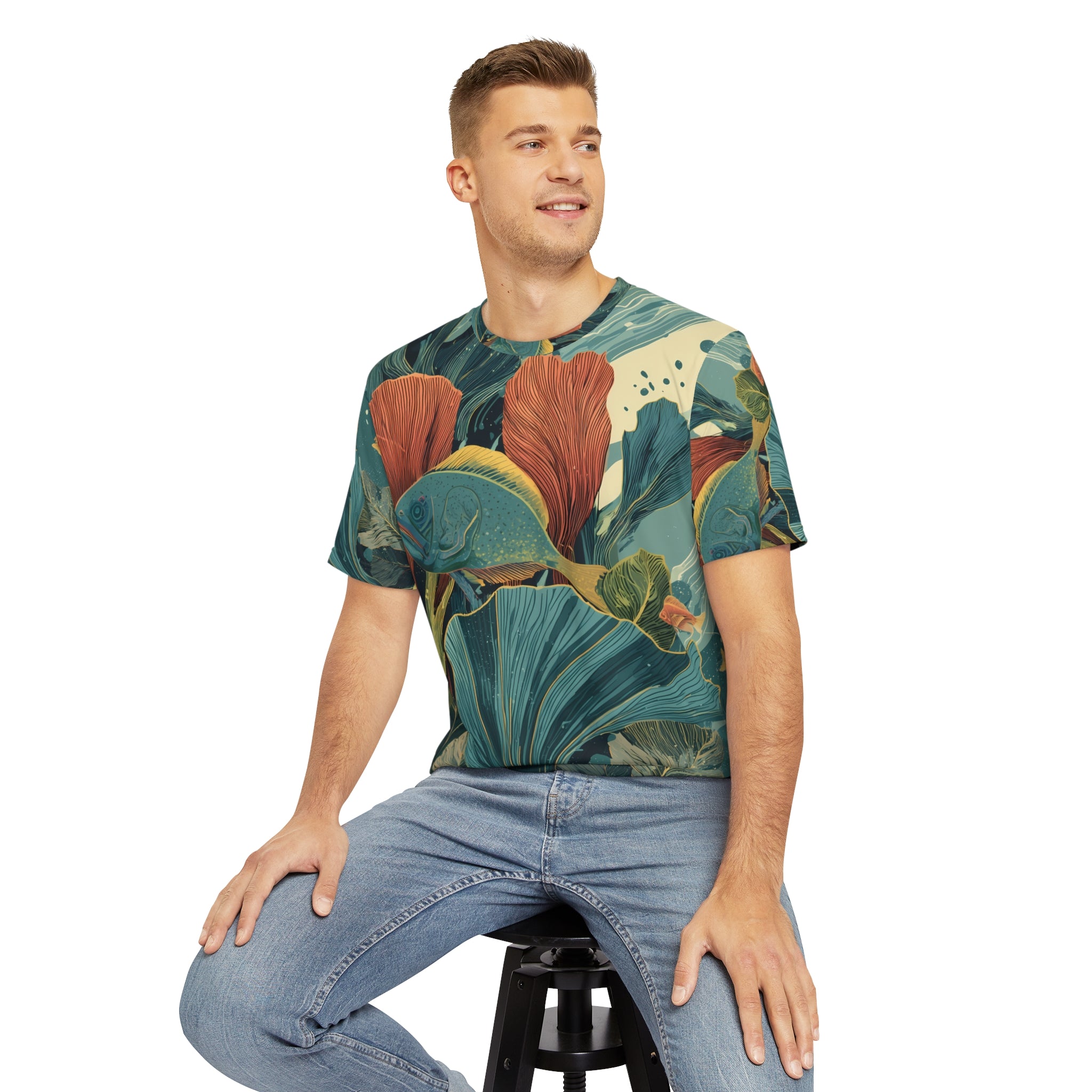 Männer Shirt "Verdant Currents", Cosmic Botanicals No. 65