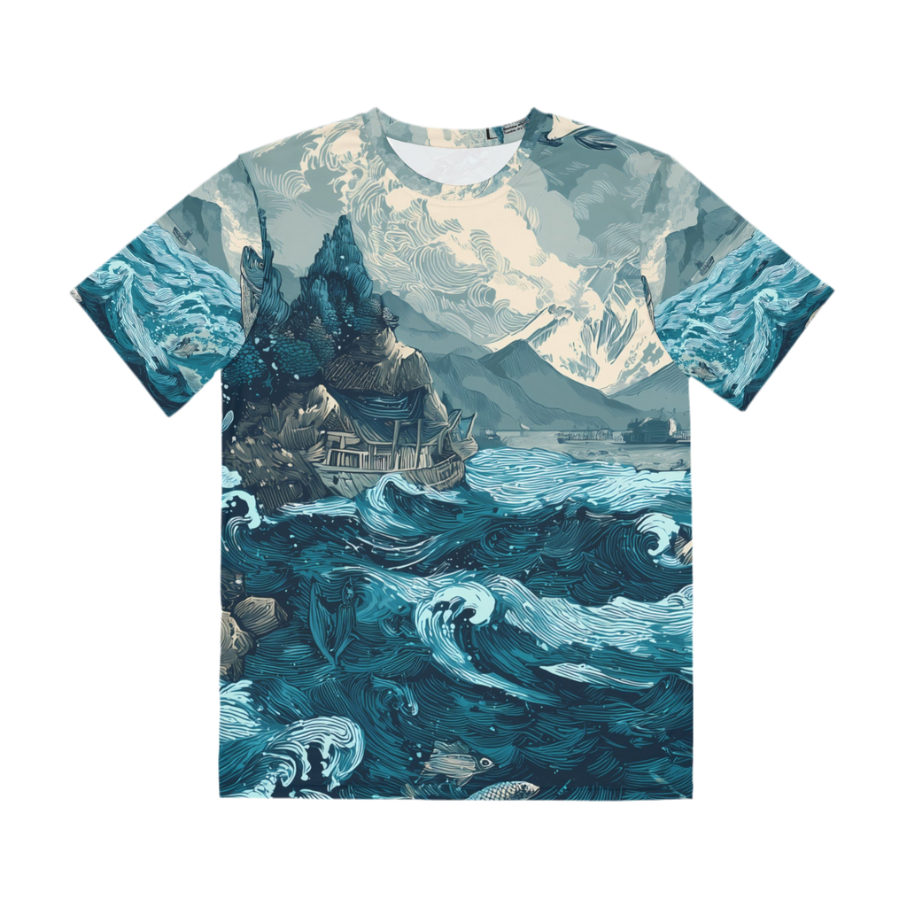 Men's Shirt "Tides of the Untamed North", Opal Depths No. 40