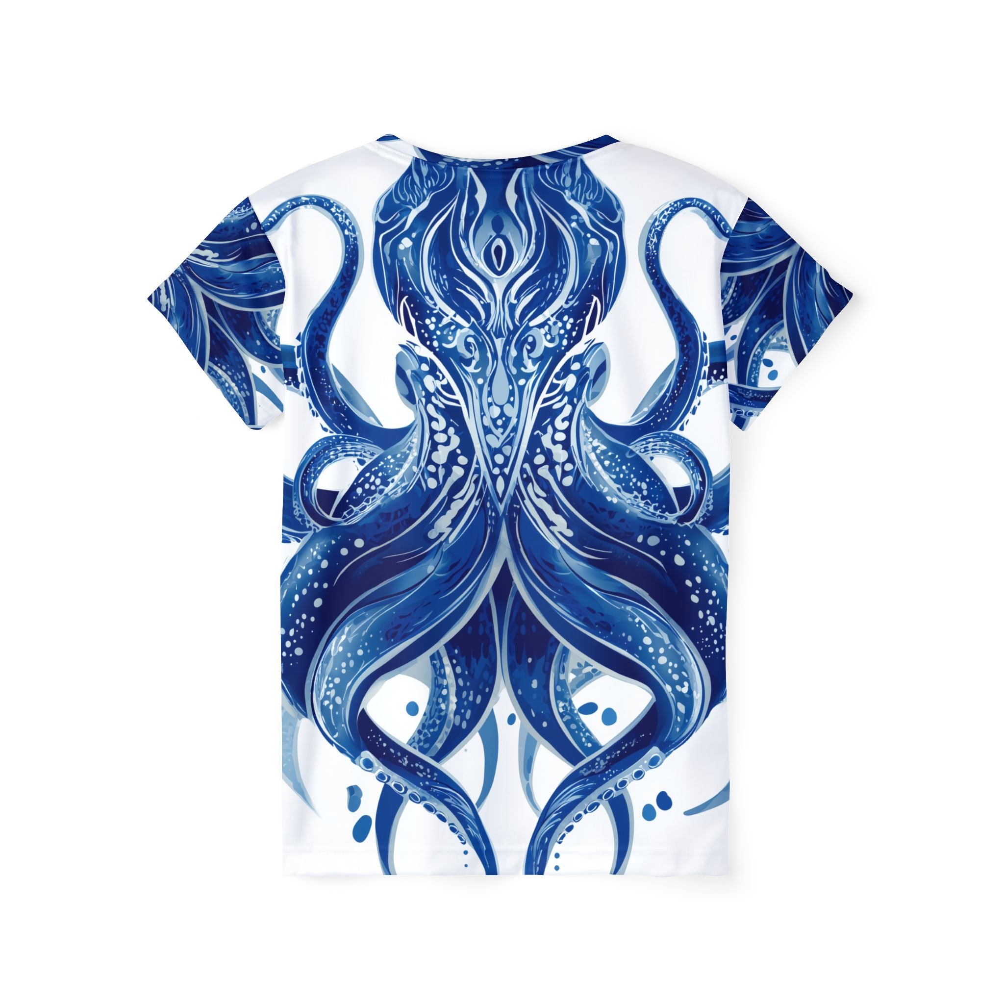 Women's T-shirt "Deep Blue Bloom" - Opal Depth No. 32 PLUS SIZE 